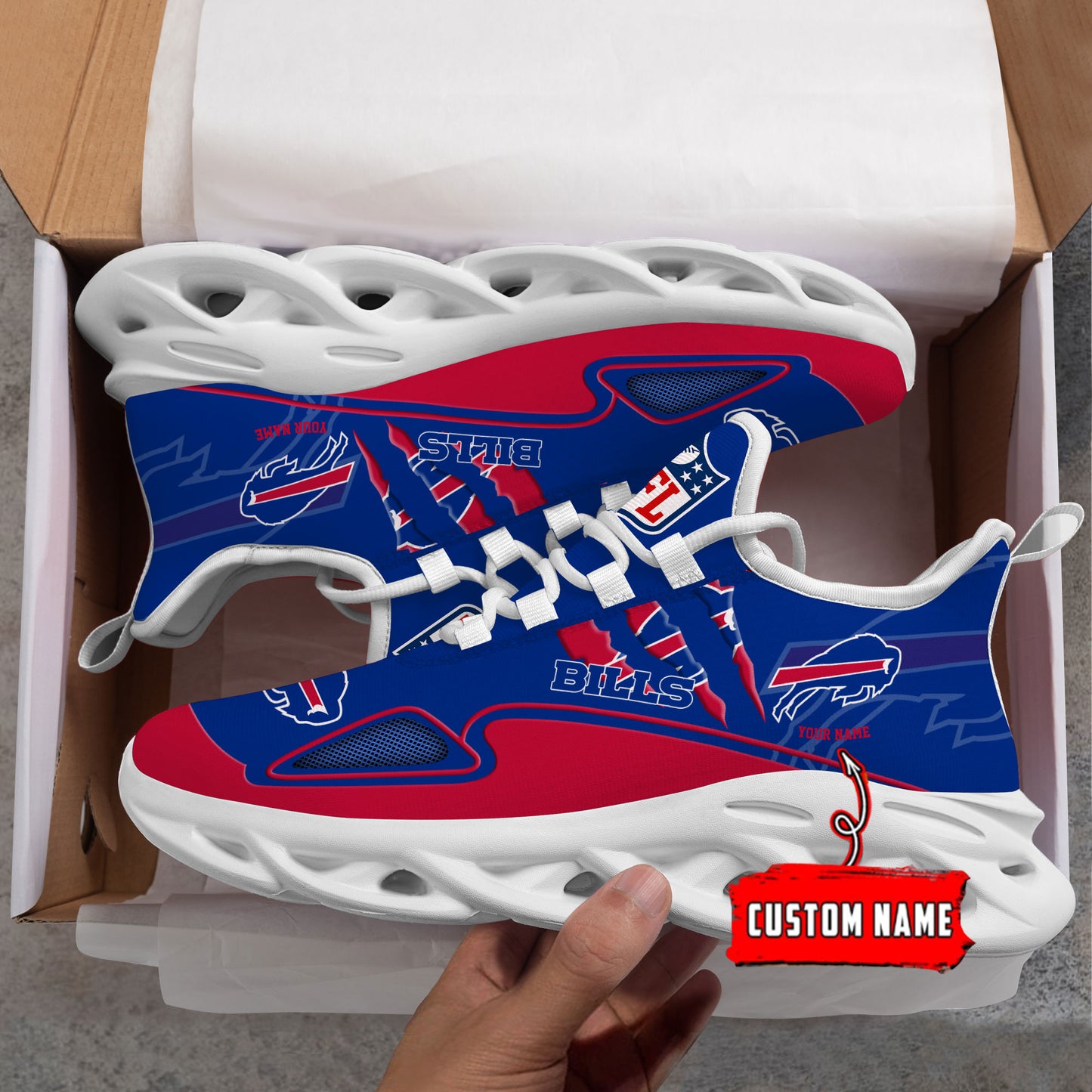 Ideafootwear Buffalo Bills Max Soul Shoes Sneakers For Men And Women