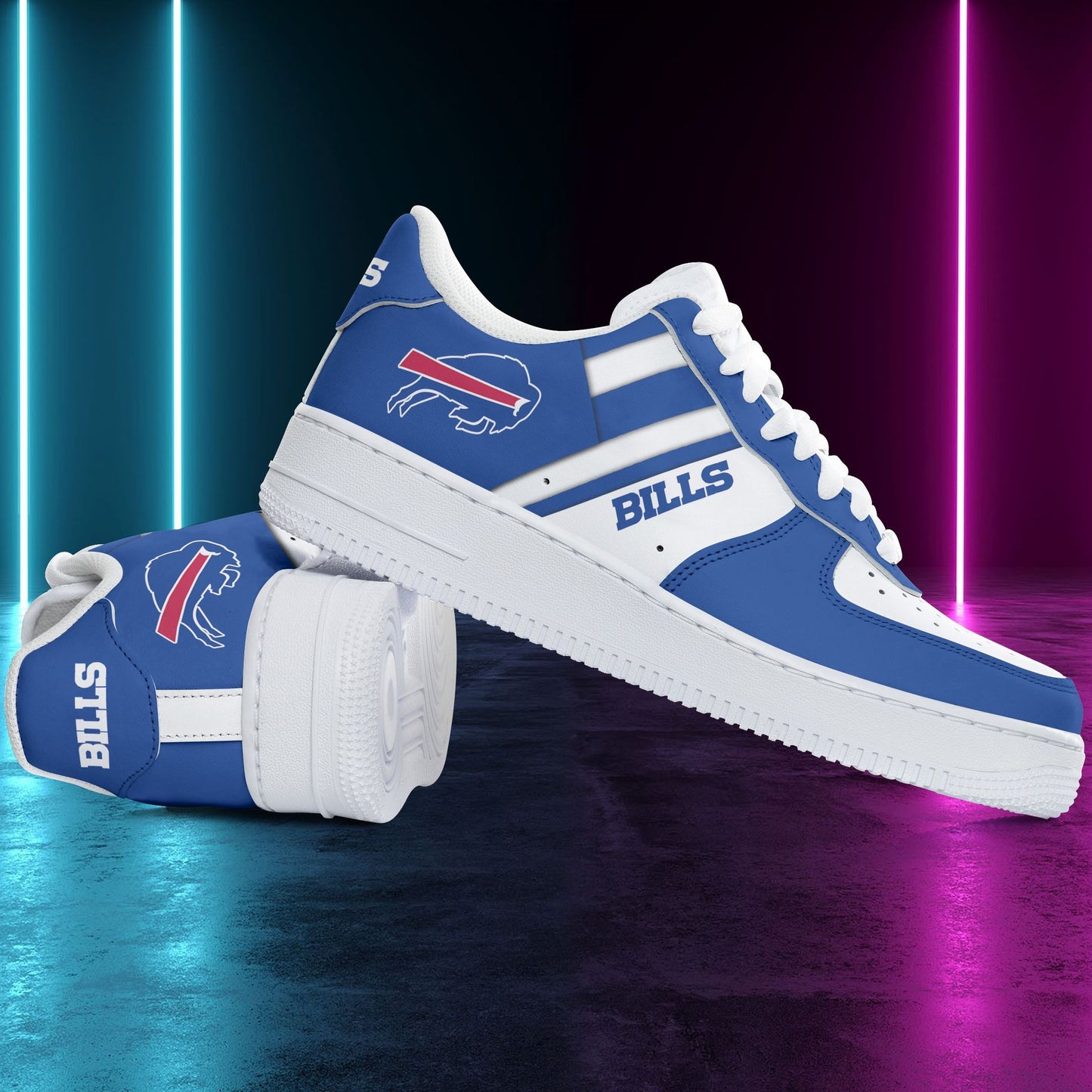 Ideafootwear Buffalo Bills NFL Air Low-Top Sneakers Shoes For Men And Women
