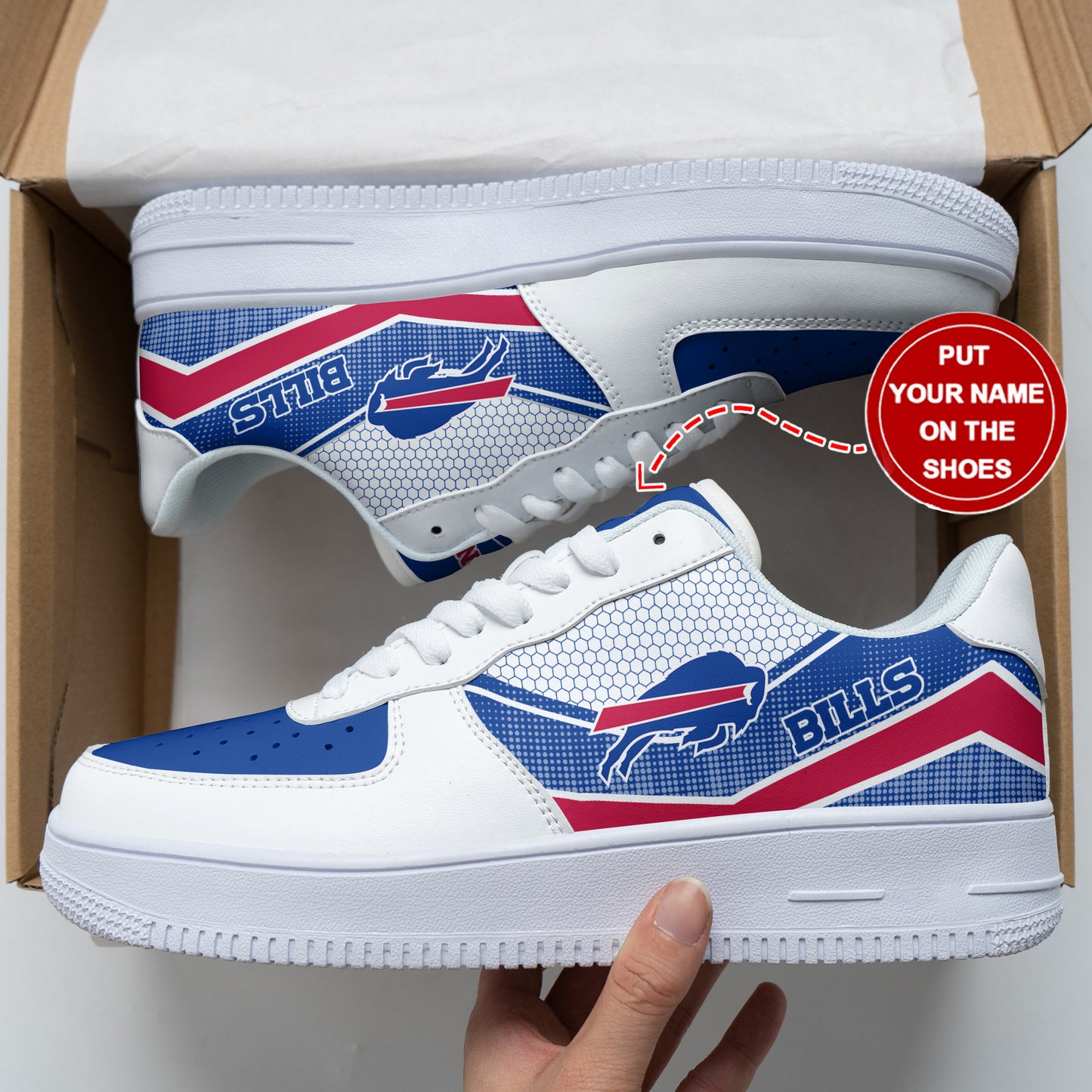 Ideafootwear Buffalo Bills NFL Air Low-Top Sneakers Shoes For Men And Women