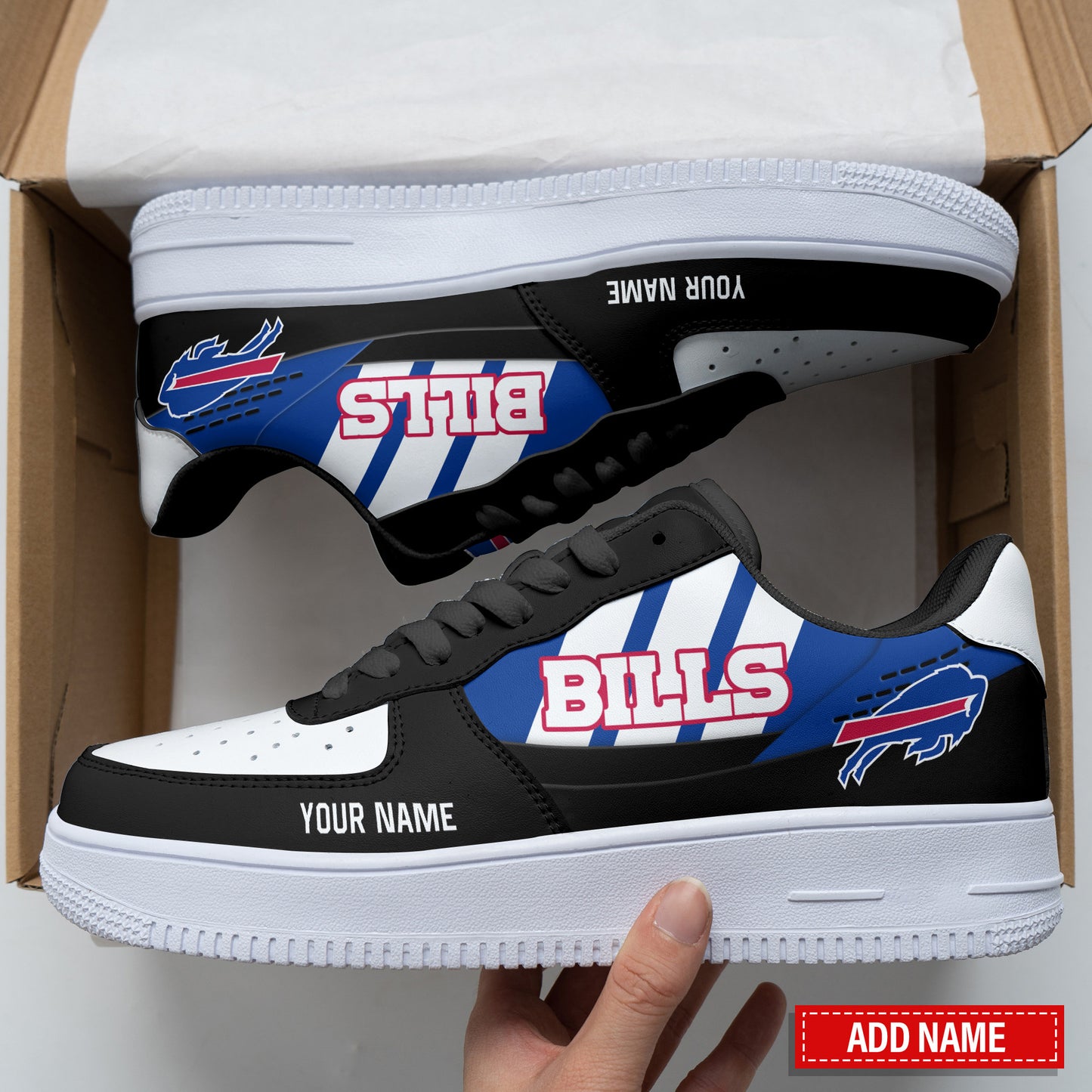 Ideafootwear Buffalo Bills NFL Air Low-Top Sneakers Shoes For Men And Women