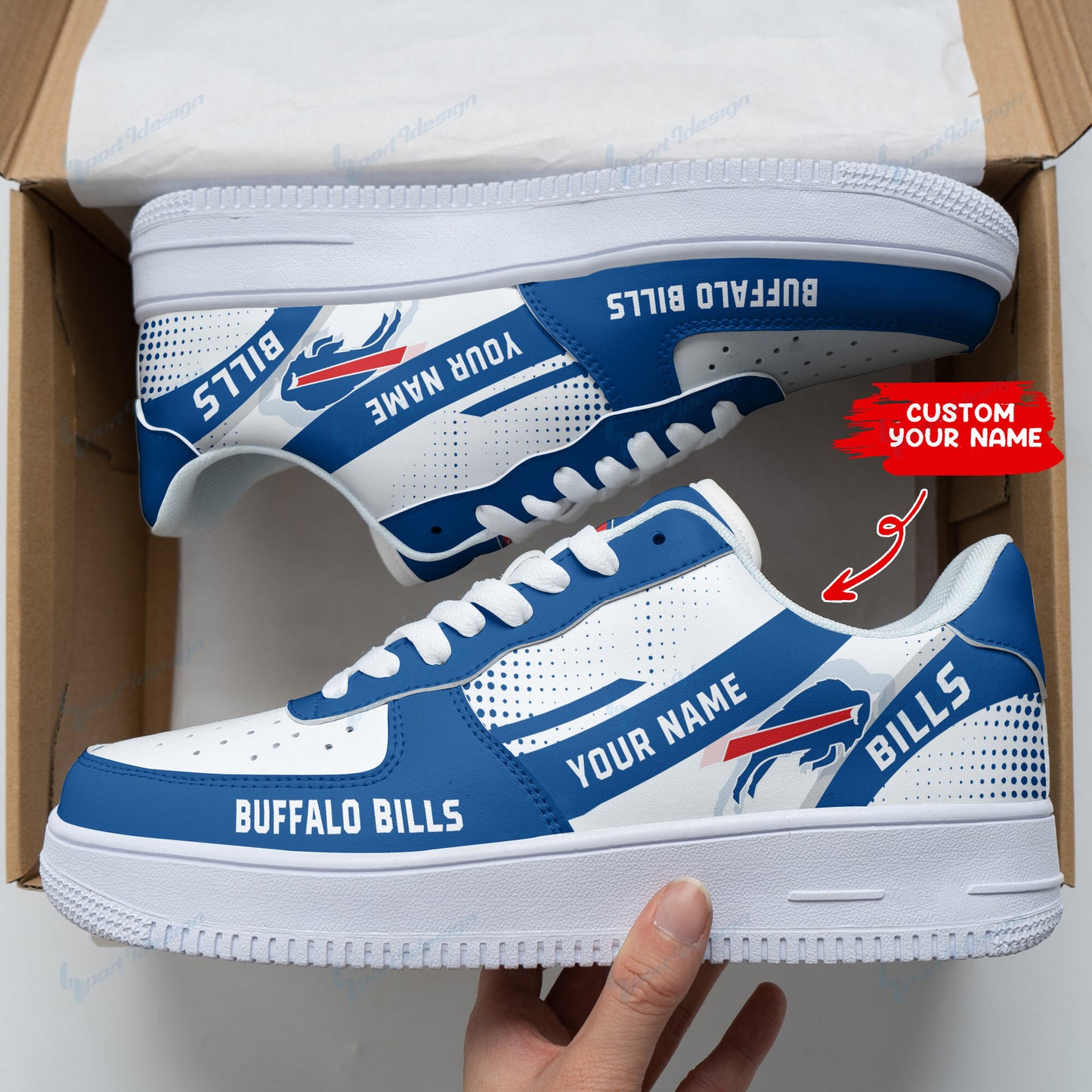 Ideafootwear Buffalo Bills NFL Air Low-Top Sneakers Shoes For Men And Women