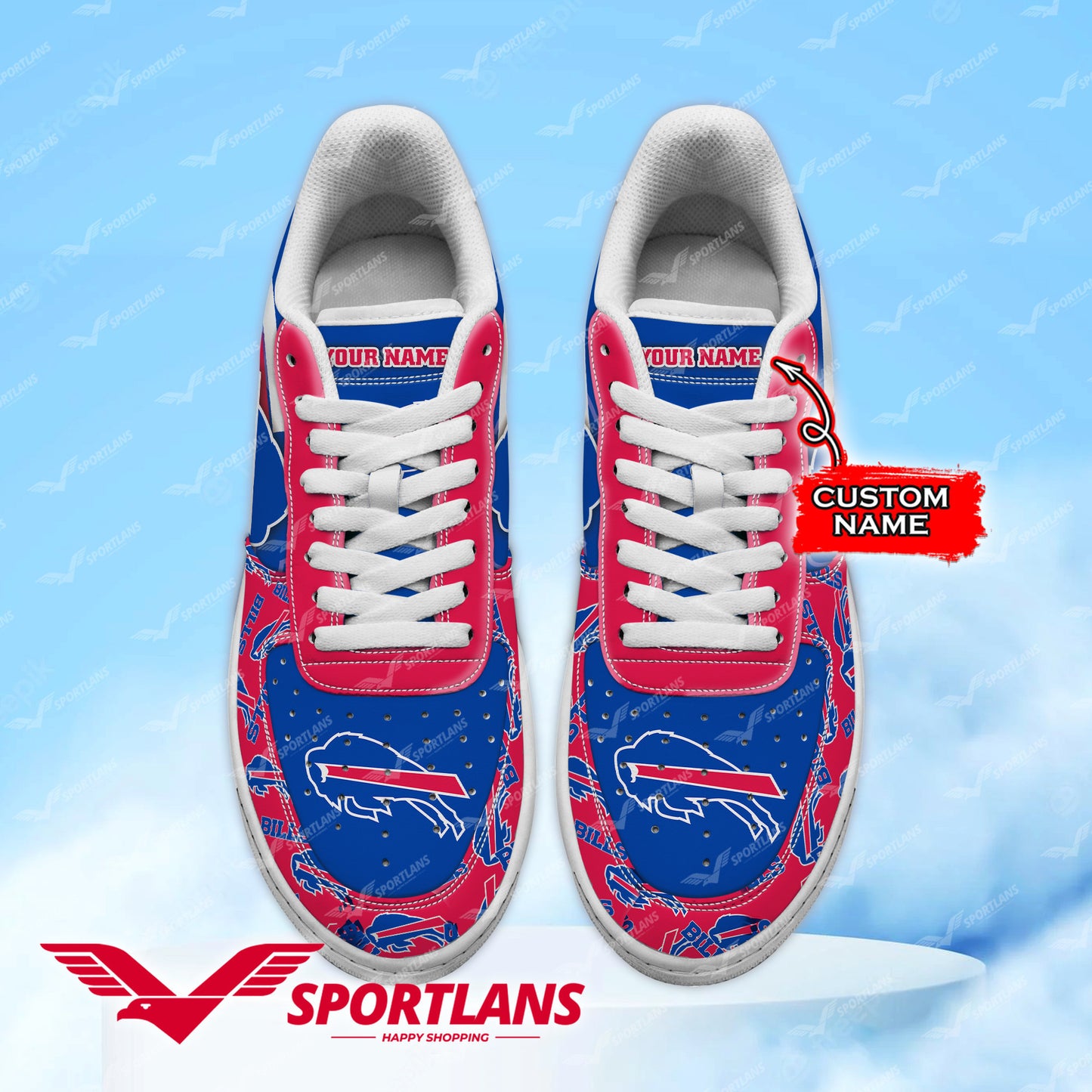 Ideafootwear Buffalo Bills NFL Air Low-Top Sneakers Shoes For Men And Women
