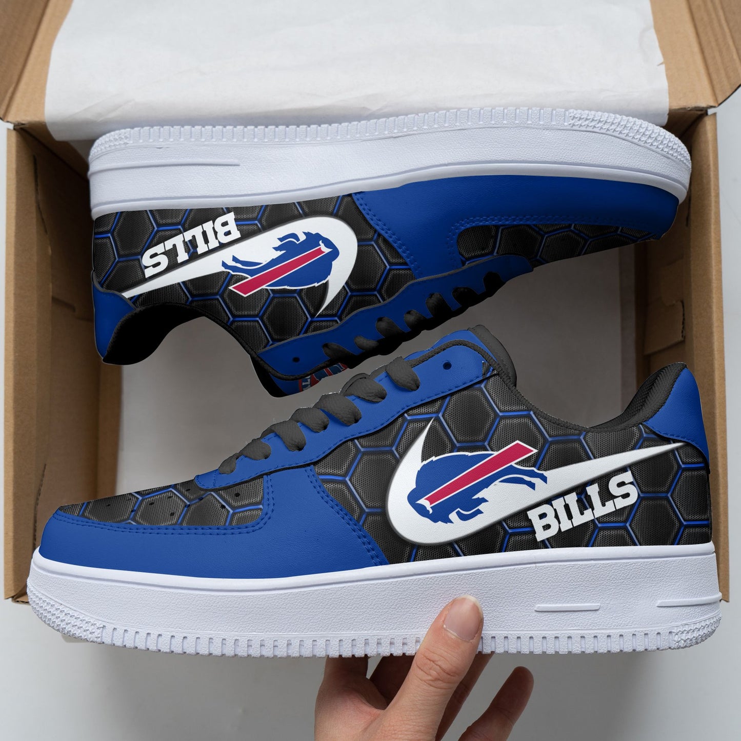 Ideafootwear Buffalo Bills NFL Air Low-Top Sneakers Shoes For Men And Women
