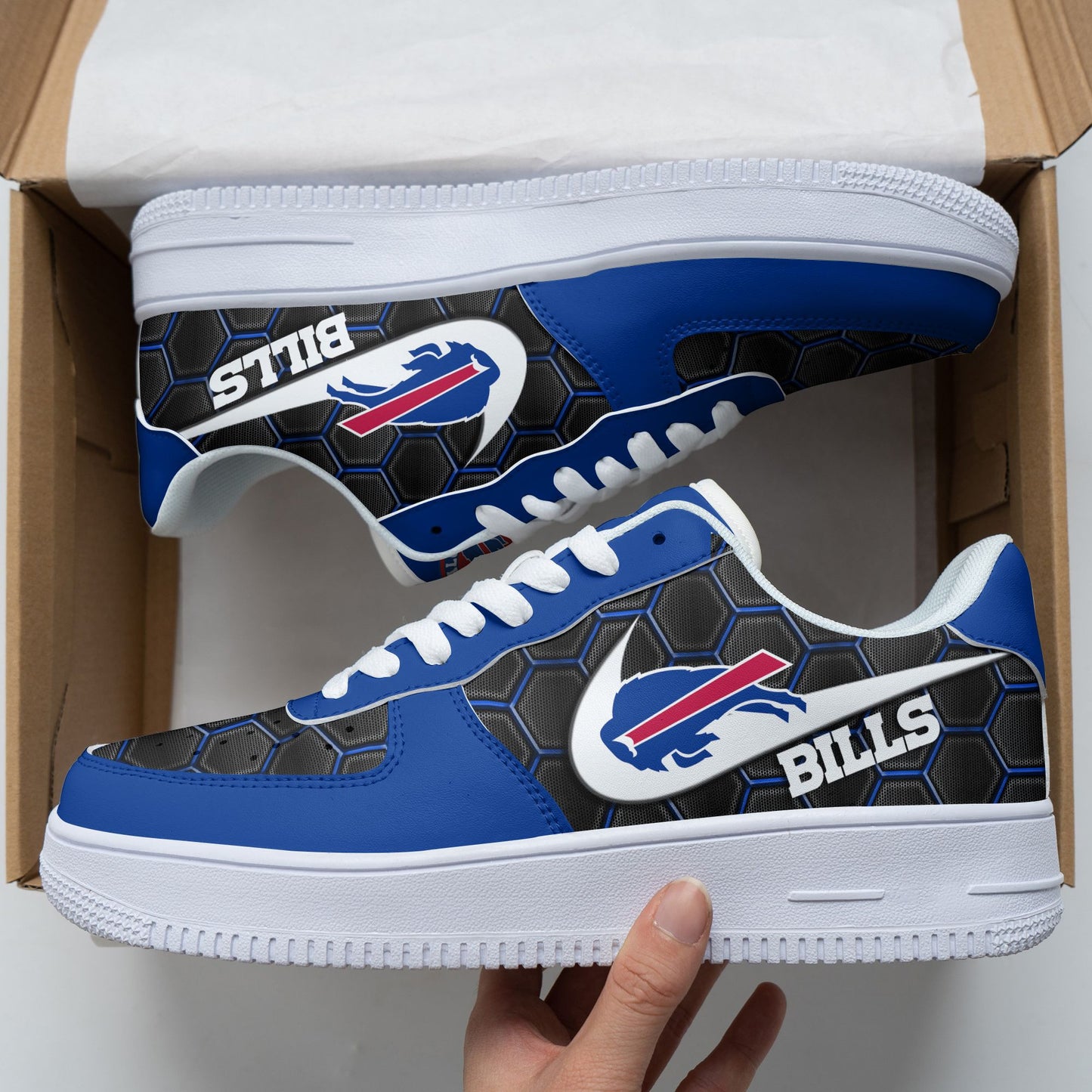 Ideafootwear Buffalo Bills NFL Air Low-Top Sneakers Shoes For Men And Women
