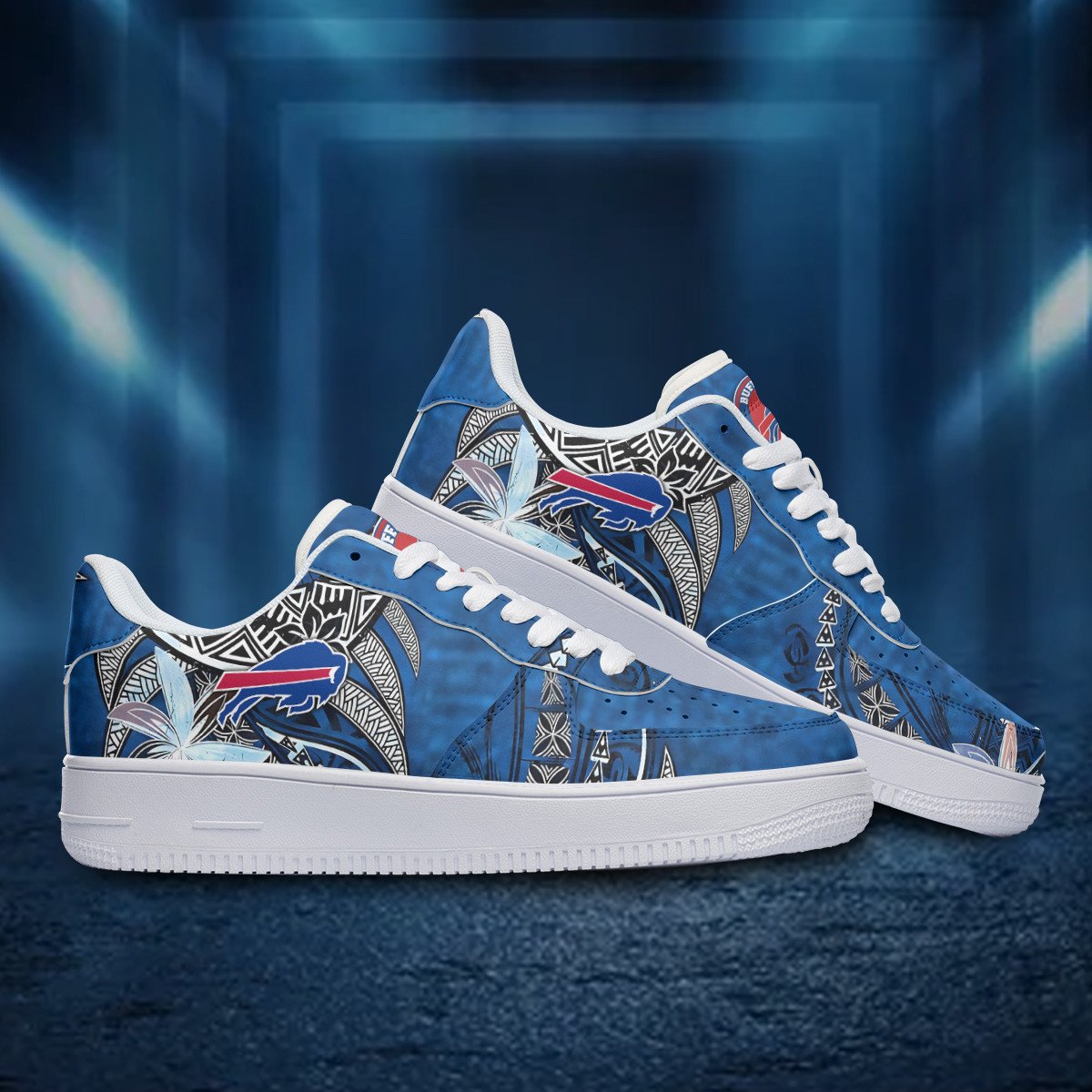 Ideafootwear Buffalo Bills NFL Air Low-Top Sneakers Shoes For Men And Women