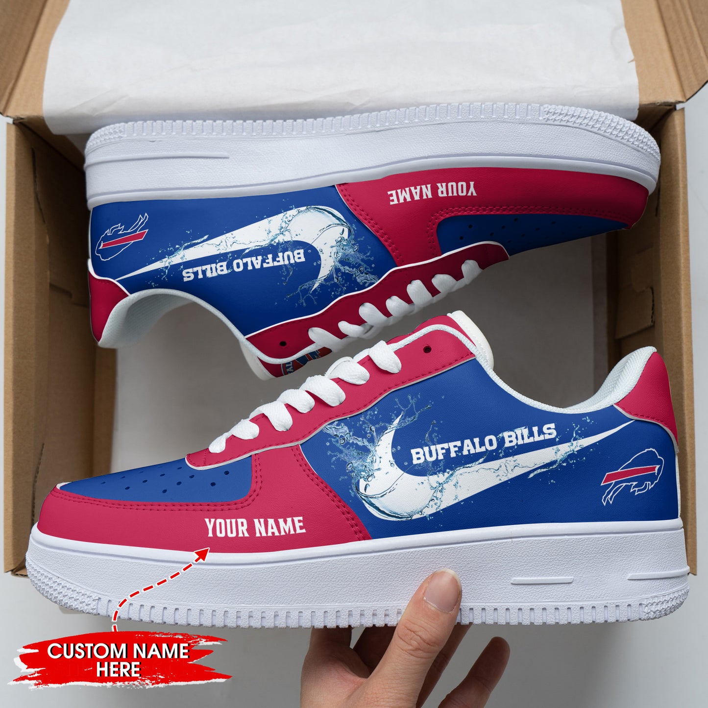 Ideafootwear Buffalo Bills NFL Air Low-Top Sneakers Shoes For Men And Women