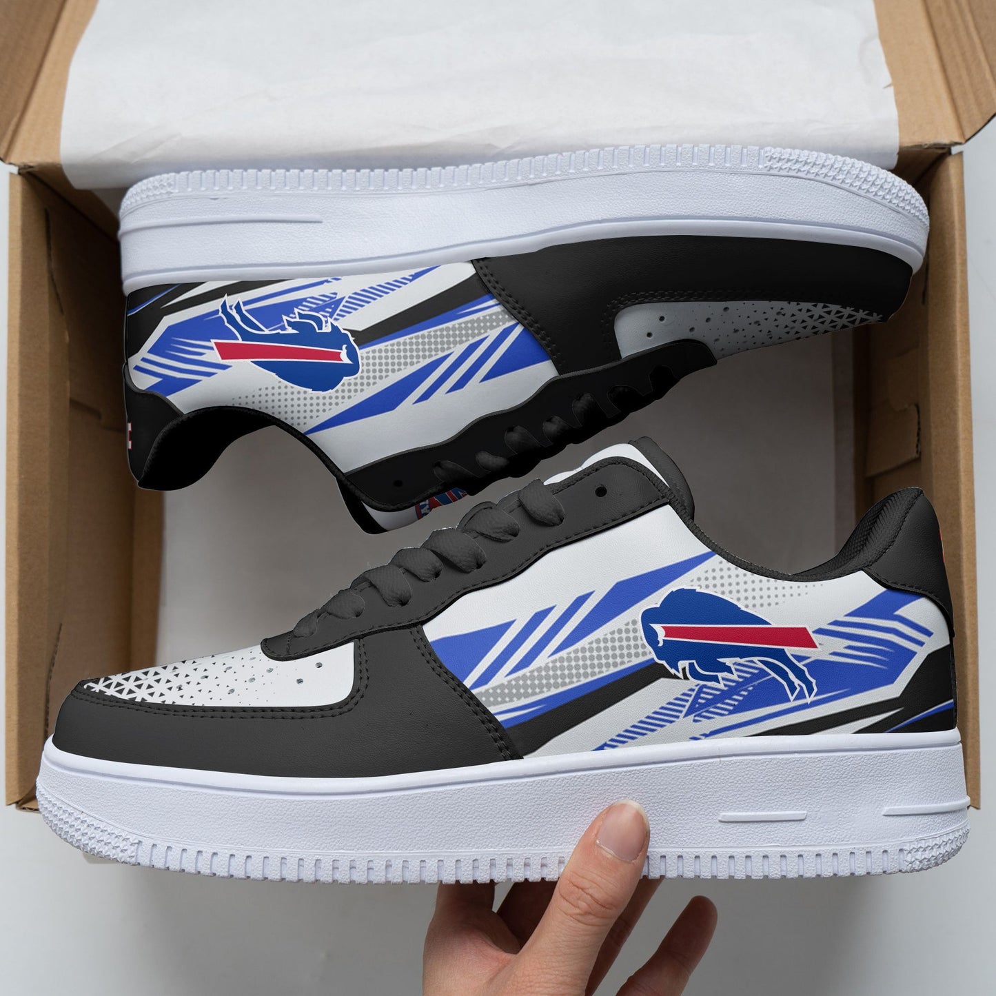 Ideafootwear Buffalo Bills NFL Air Low-Top Sneakers Shoes For Men And Women