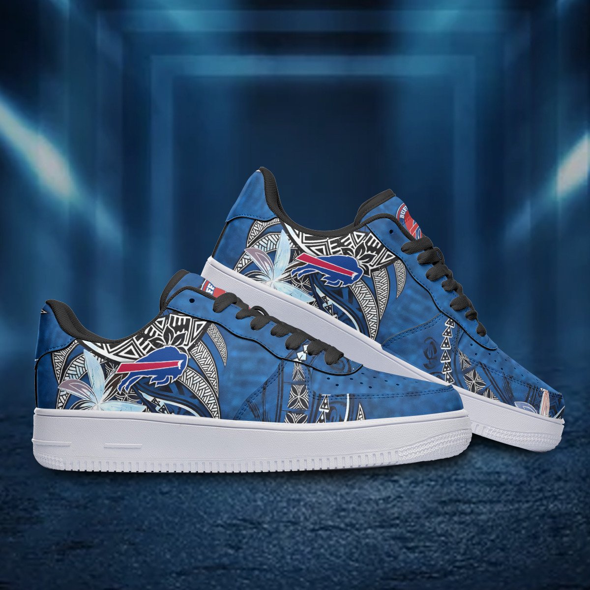 Ideafootwear Buffalo Bills NFL Air Low-Top Sneakers Shoes For Men And Women