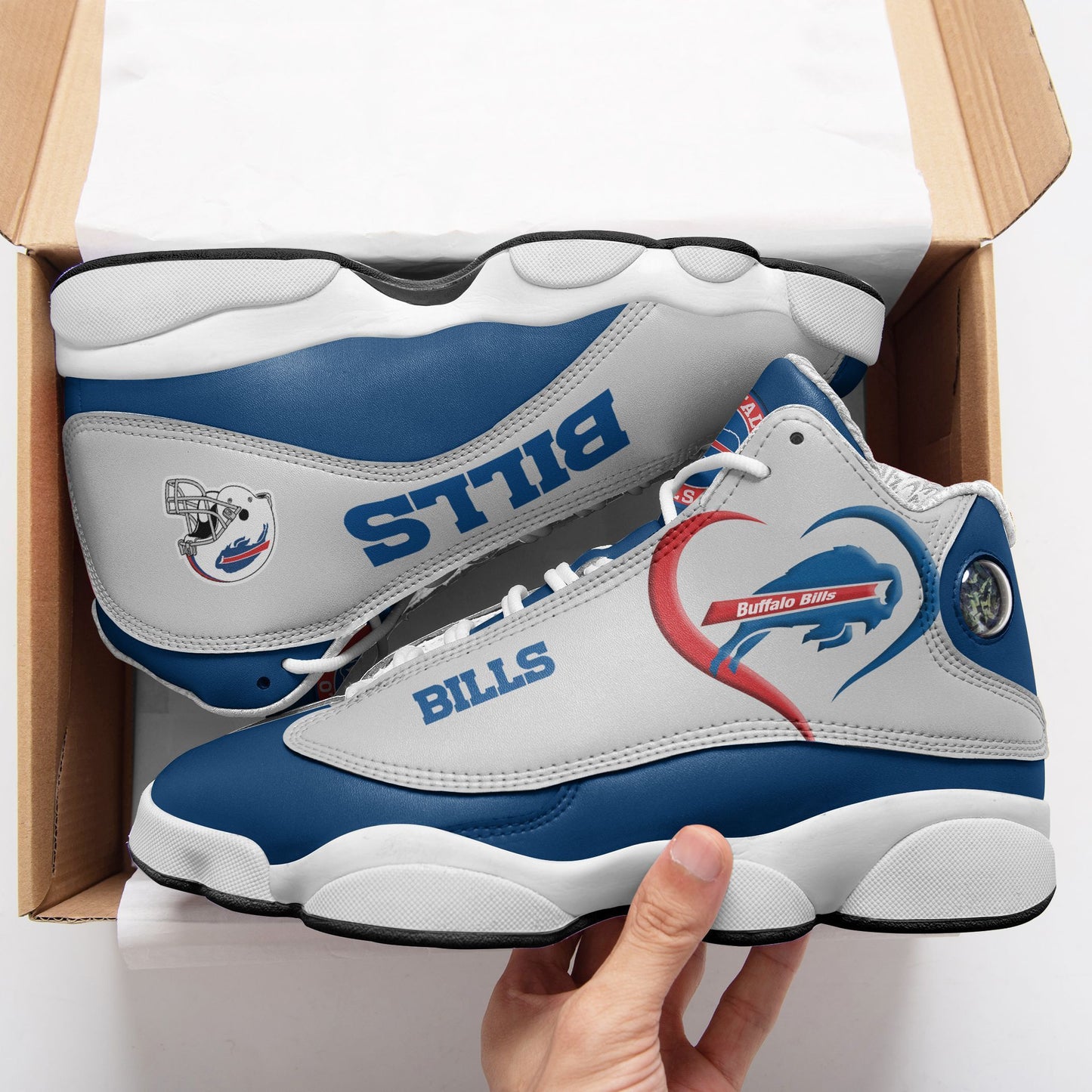 Ideafootwear Buffalo Bills NFL AJ13 Sneakers Shoes For Men And Women