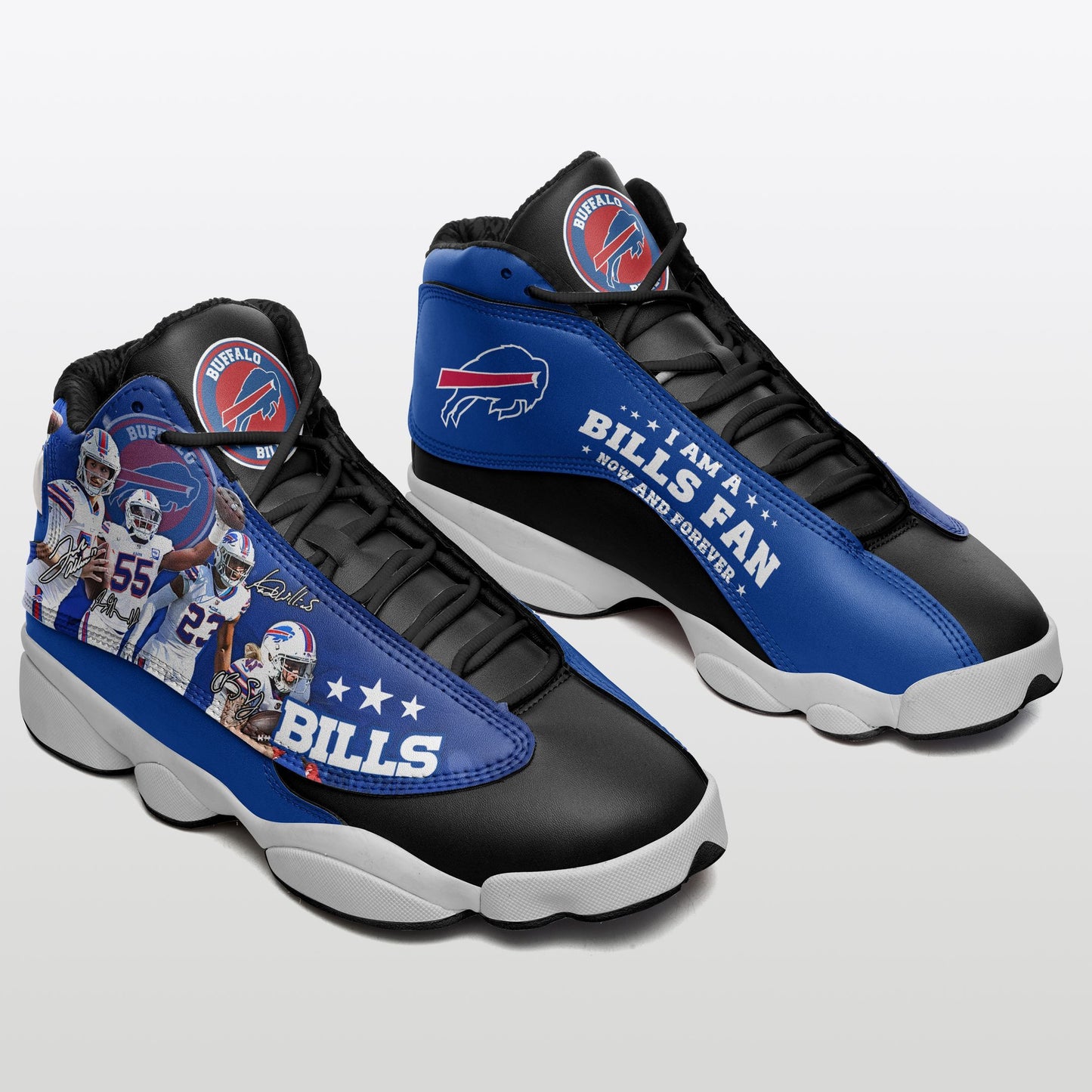 Ideafootwear Buffalo Bills NFL AJ13 Sneakers Shoes For Men And Women