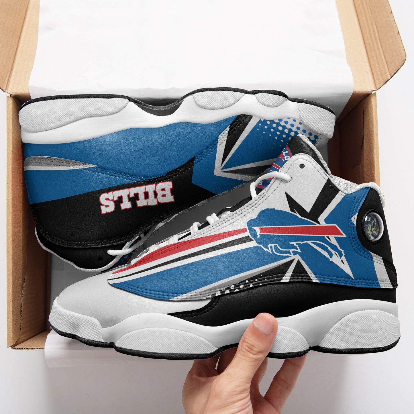 Ideafootwear Buffalo Bills NFL AJ13 Sneakers Shoes For Men And Women