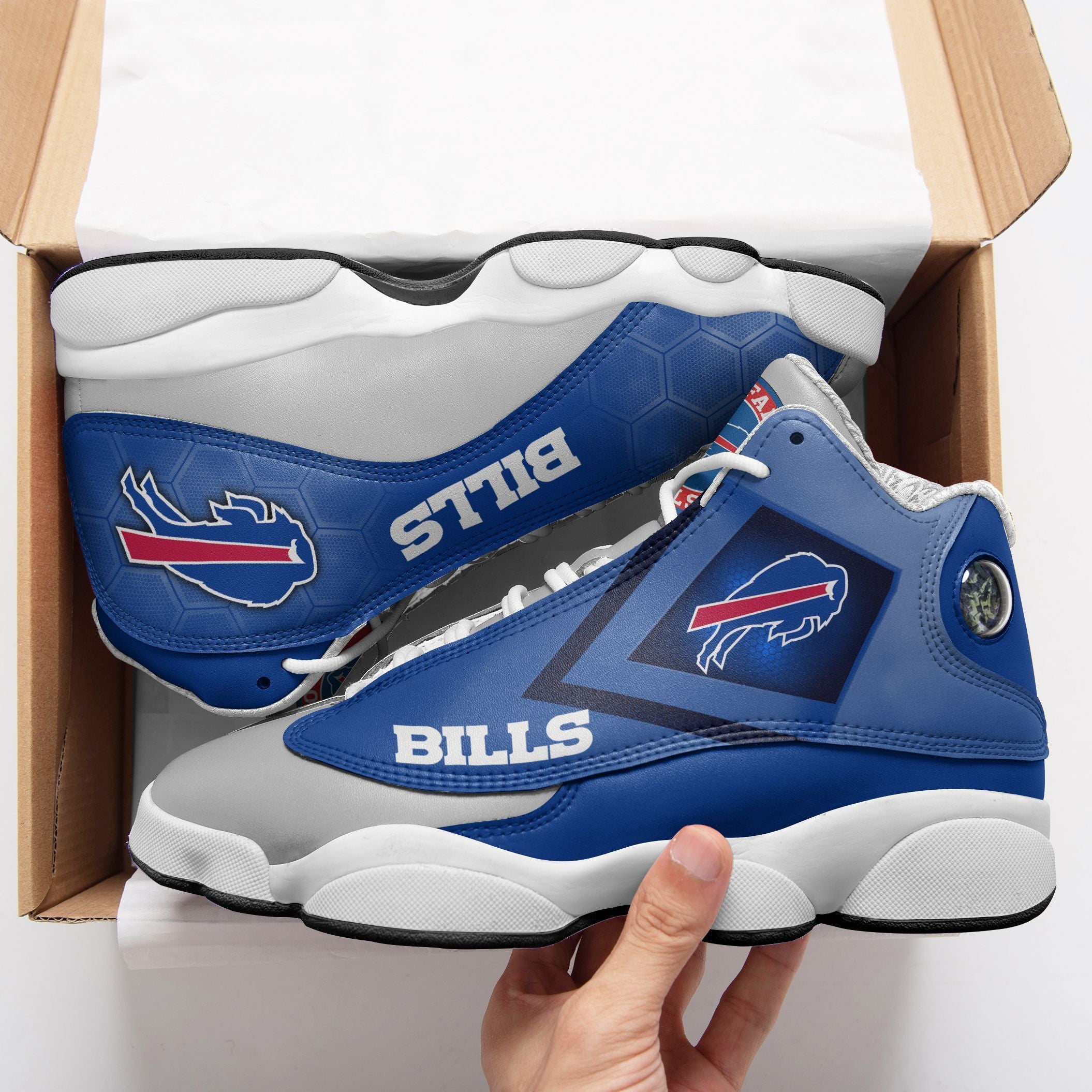Ideafootwear Buffalo Bills NFL AJ13 Sneakers Shoes For Men And Women