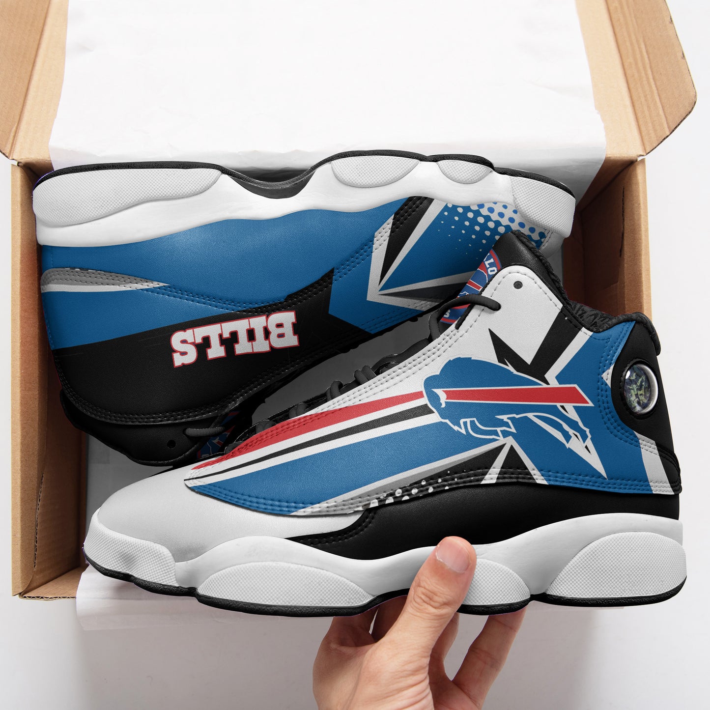 Ideafootwear Buffalo Bills NFL AJ13 Sneakers Shoes For Men And Women