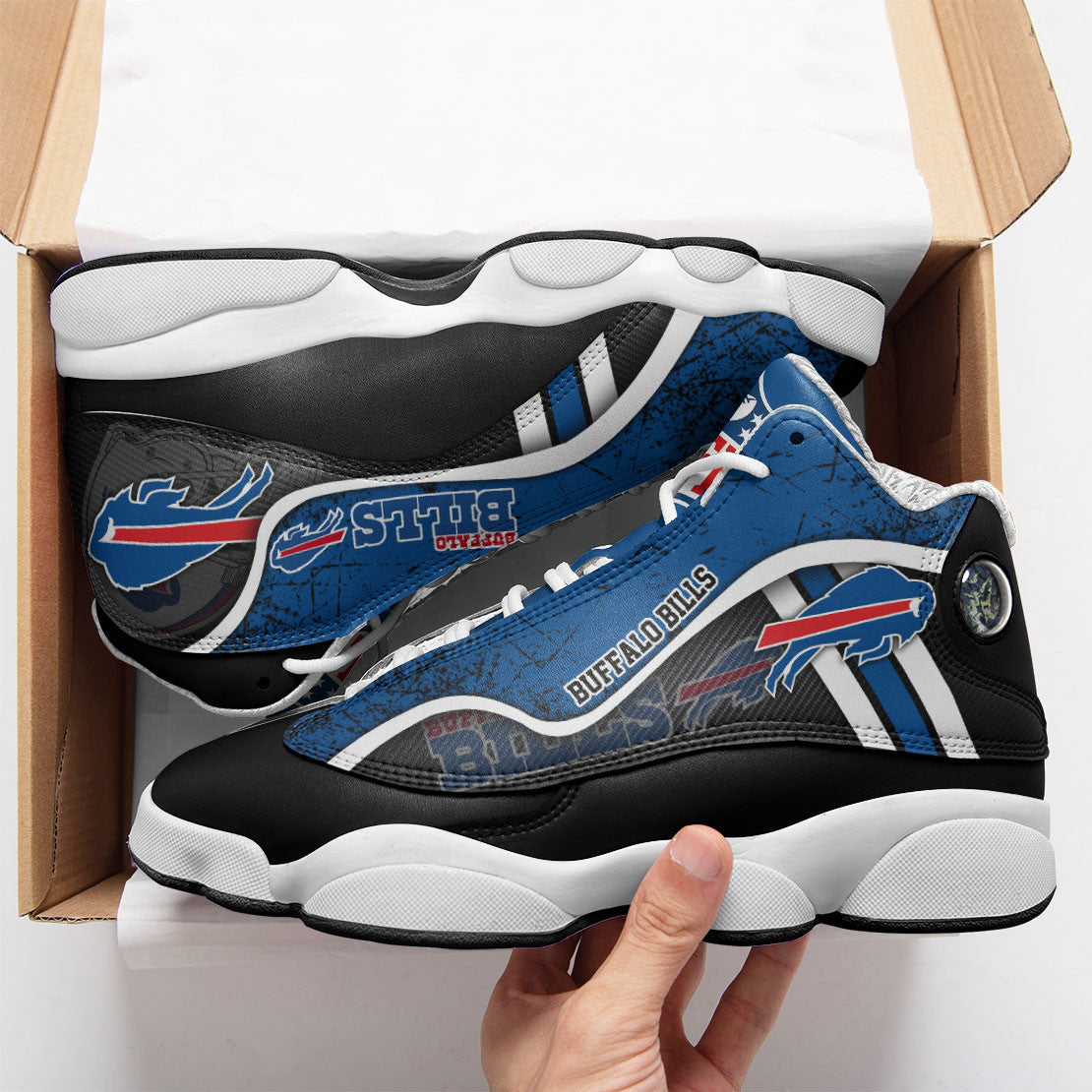 Ideafootwear Buffalo Bills NFL AJ13 Sneakers Shoes For Men And Women