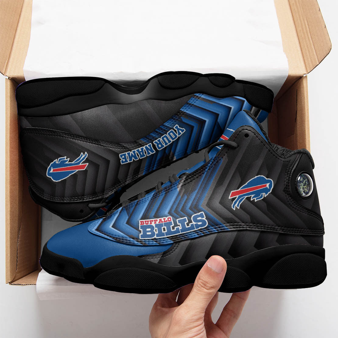 Ideafootwear Buffalo Bills NFL AJ13 Sneakers Shoes For Men And Women