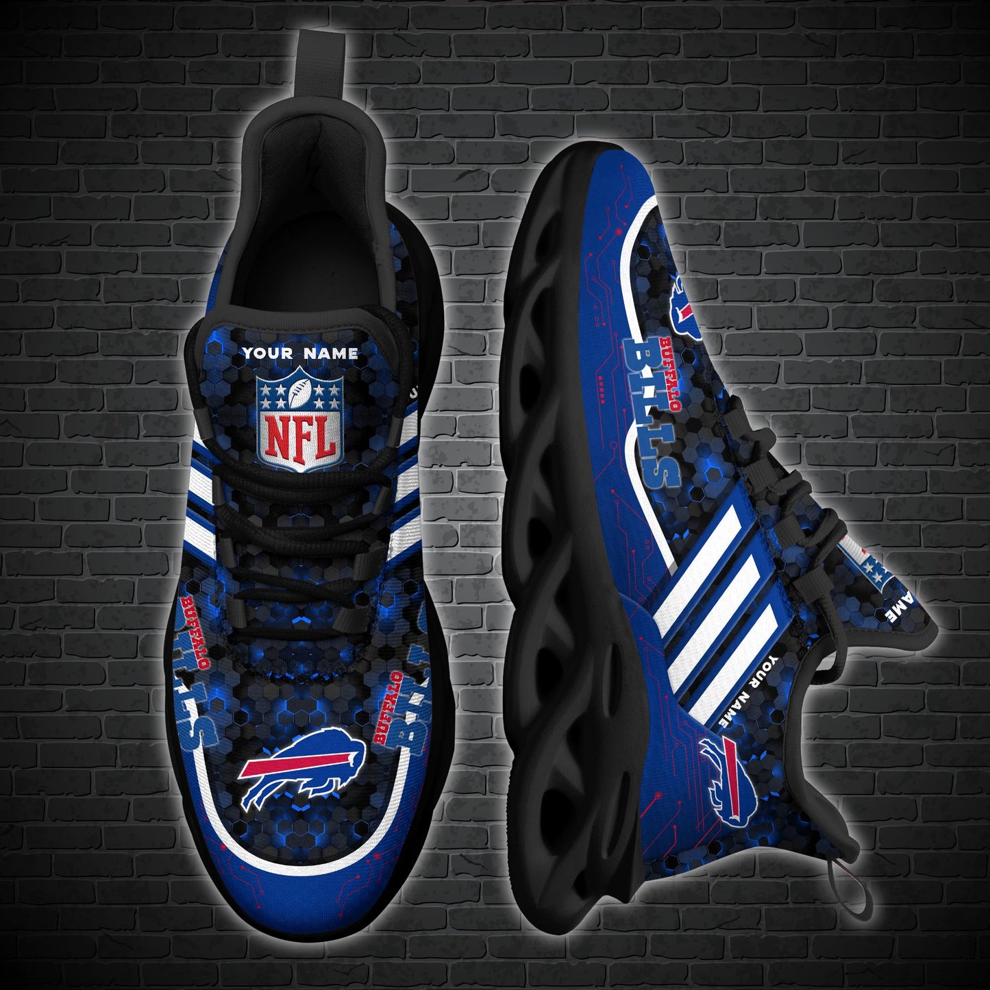Ideafootwear Buffalo Bills NFL Max Soul Shoes Sneakers For Men And Women