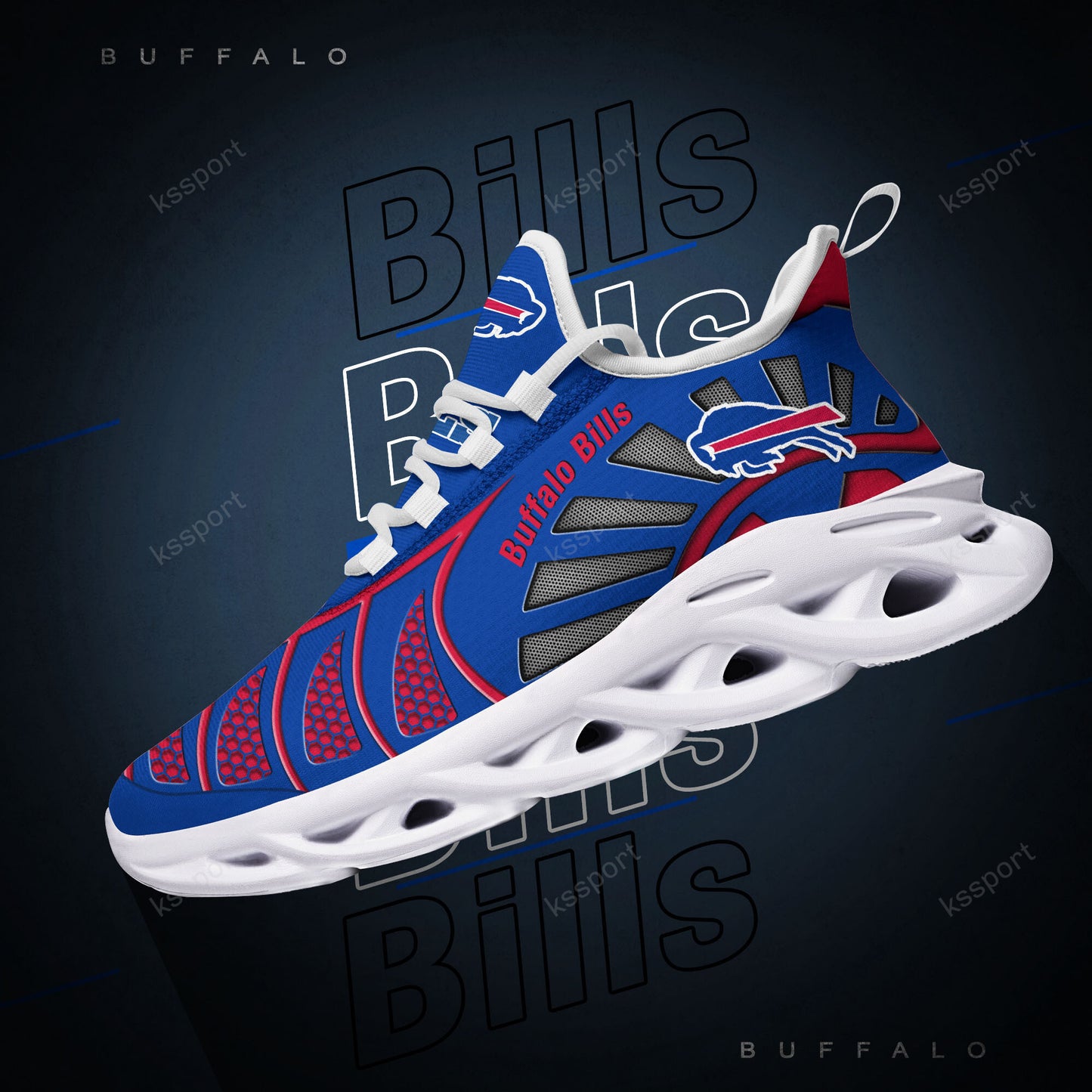 Ideafootwear Buffalo Bills NFL Max Soul Shoes Sneakers For Men And Women