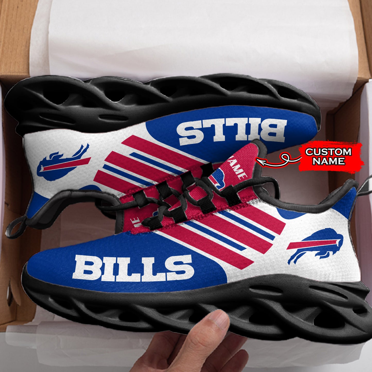 Ideafootwear Buffalo Bills NFL Max Soul Shoes Sneakers For Men And Women