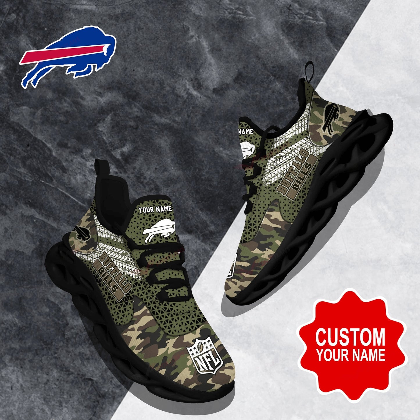 Ideafootwear Buffalo Bills NFL Max Soul Shoes Sneakers For Men And Women