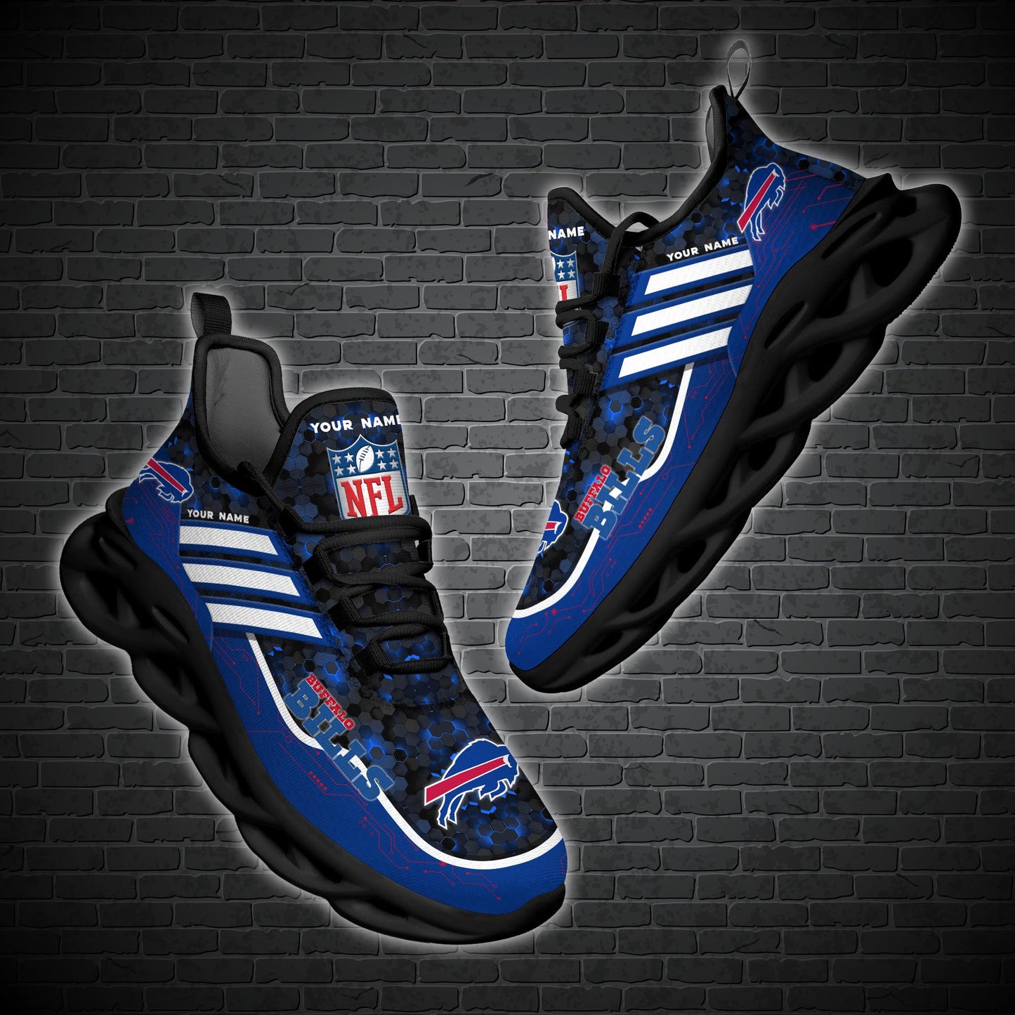 Ideafootwear Buffalo Bills NFL Max Soul Shoes Sneakers For Men And Women