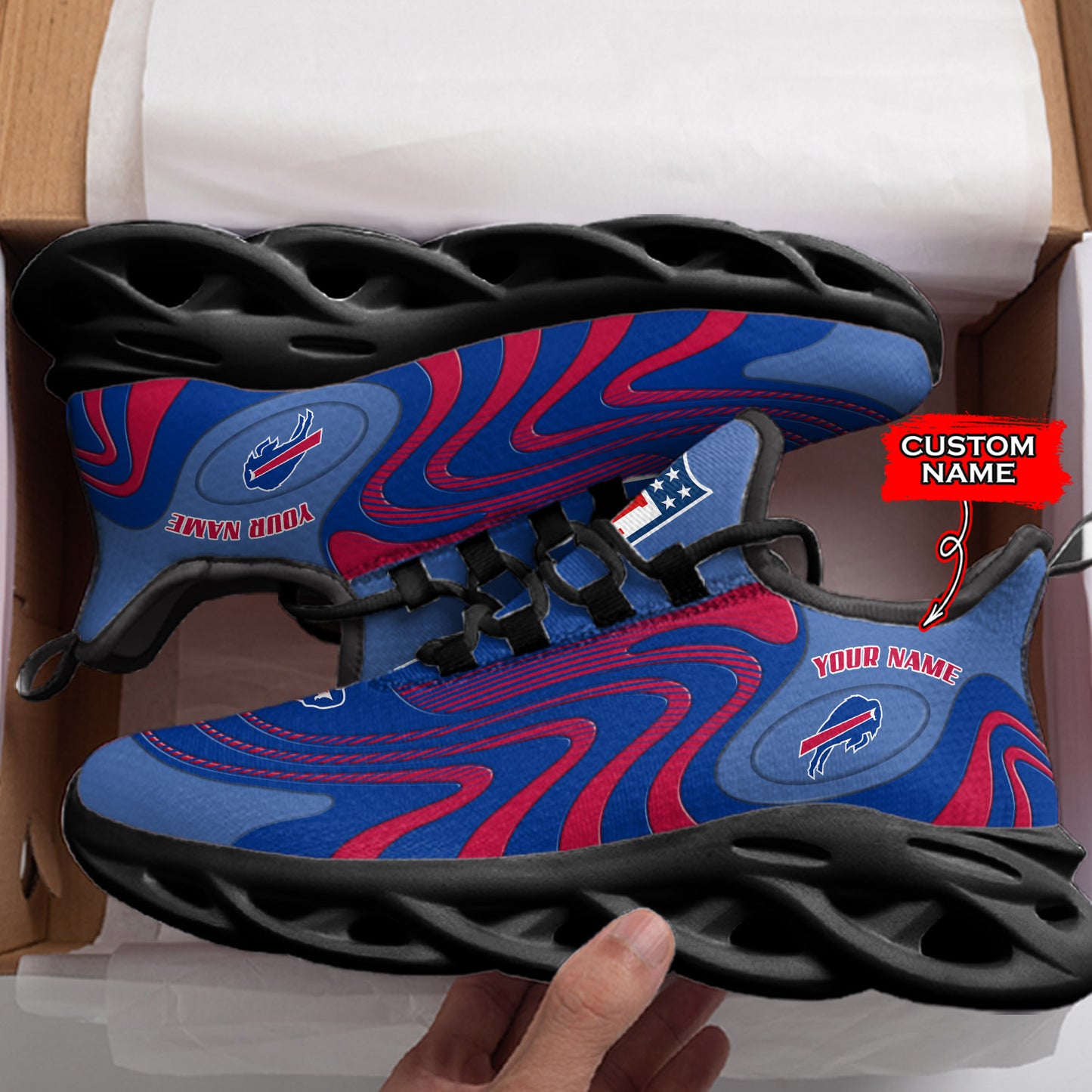 Ideafootwear Buffalo Bills NFL Max Soul Shoes Sneakers For Men And Women
