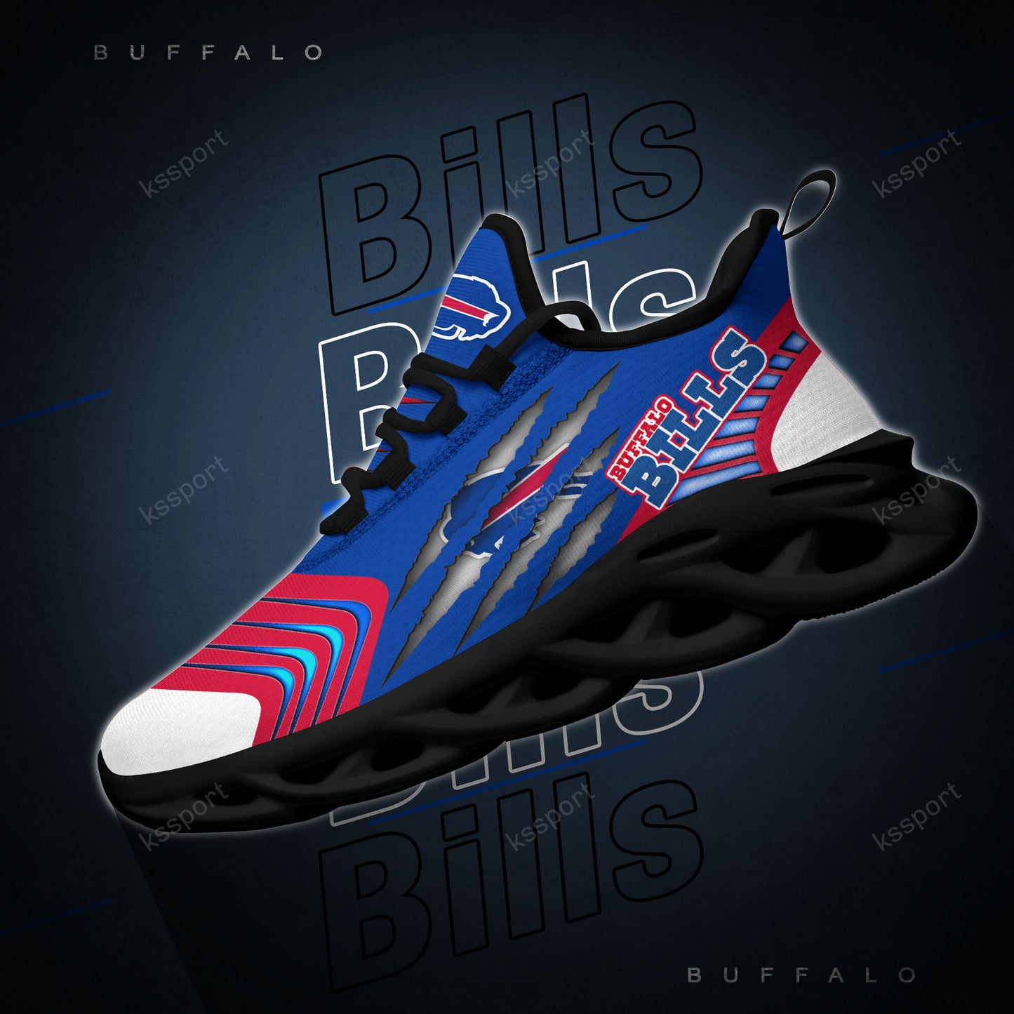 Ideafootwear Buffalo Bills NFL Max Soul Shoes Sneakers For Men And Women