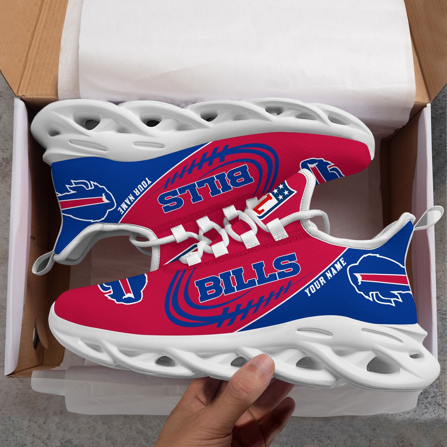 Ideafootwear Buffalo Bills NFL Max Soul Shoes Sneakers For Men And Women