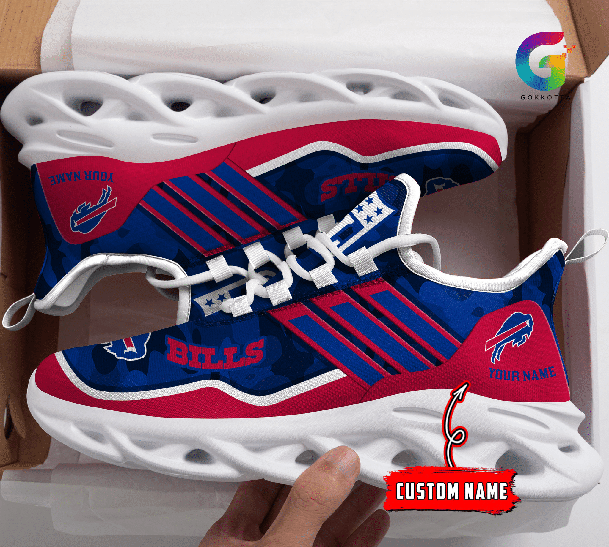 Ideafootwear Buffalo Bills NFL Max Soul Shoes Sneakers For Men And Women
