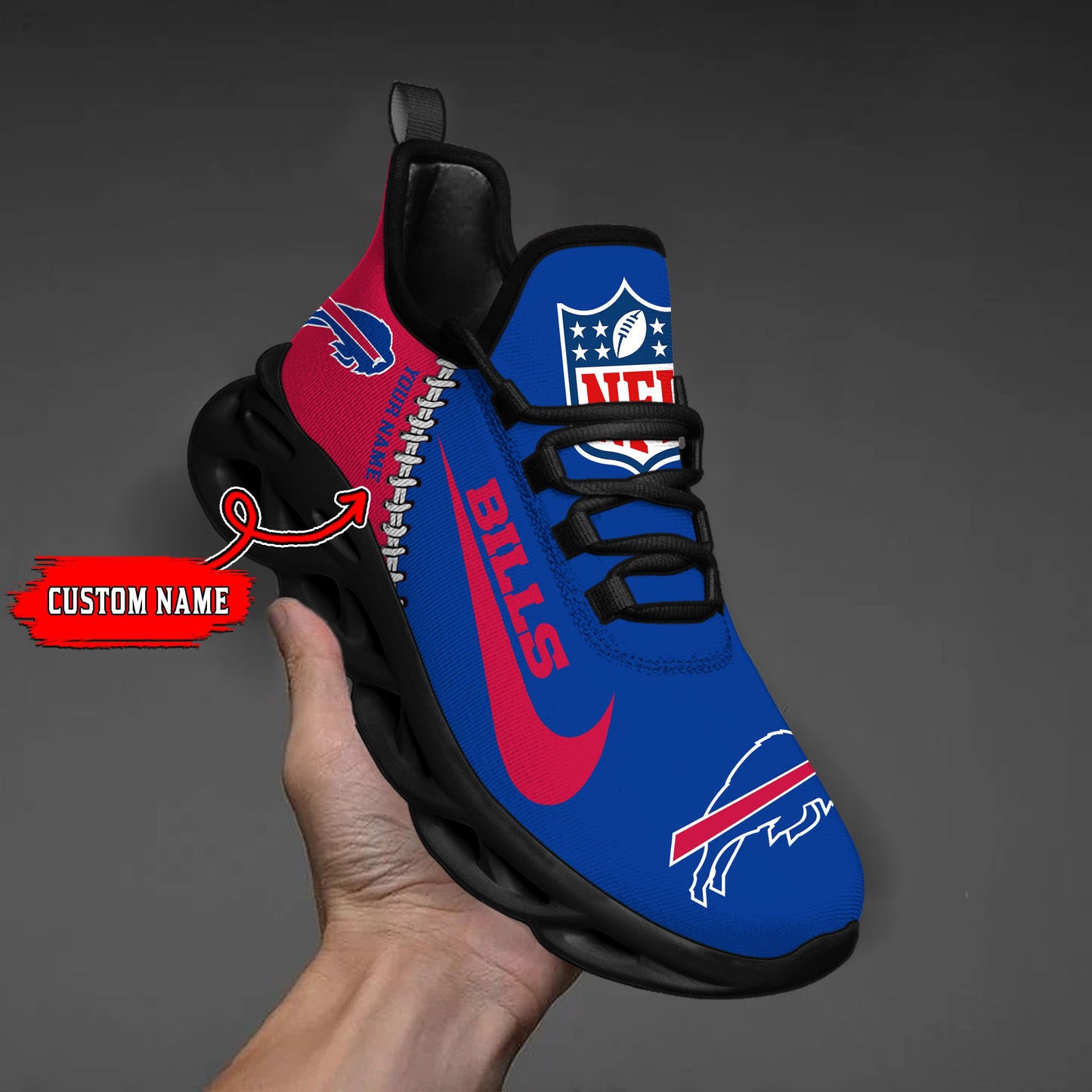 Ideafootwear Buffalo Bills NFL Max Soul Shoes Sneakers For Men And Women