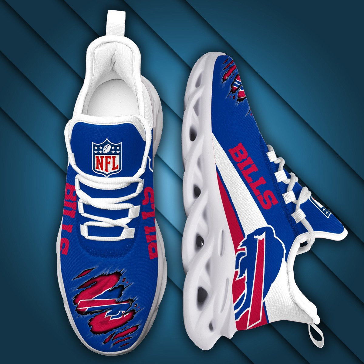 Ideafootwear Buffalo Bills NFL Max Soul Shoes Sneakers For Men And Women
