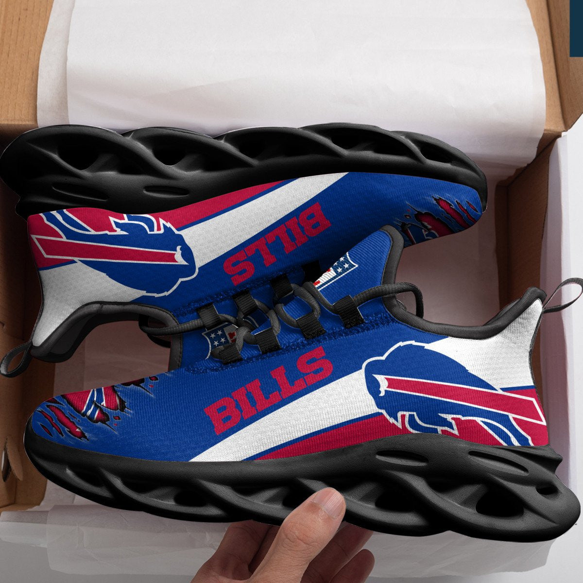 Ideafootwear Buffalo Bills NFL Max Soul Shoes Sneakers For Men And Women