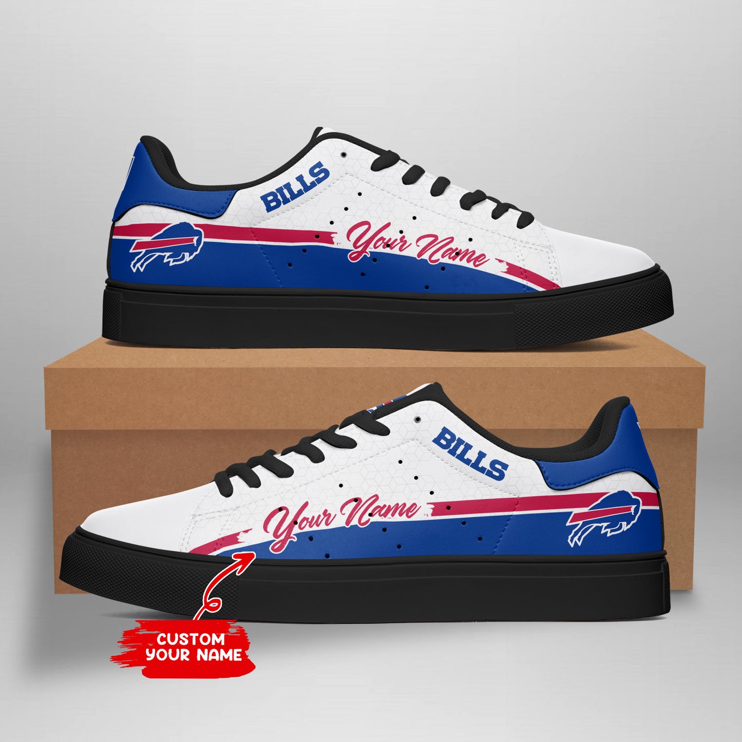 Ideafootwear Buffalo Bills Skate Stan Shoes Sneakes For Men And Women