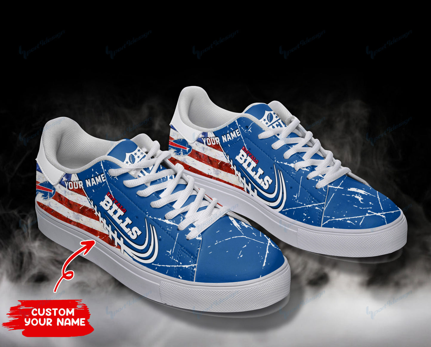 Ideafootwear Buffalo Bills Skate Stan Shoes Sneakes For Men And Women