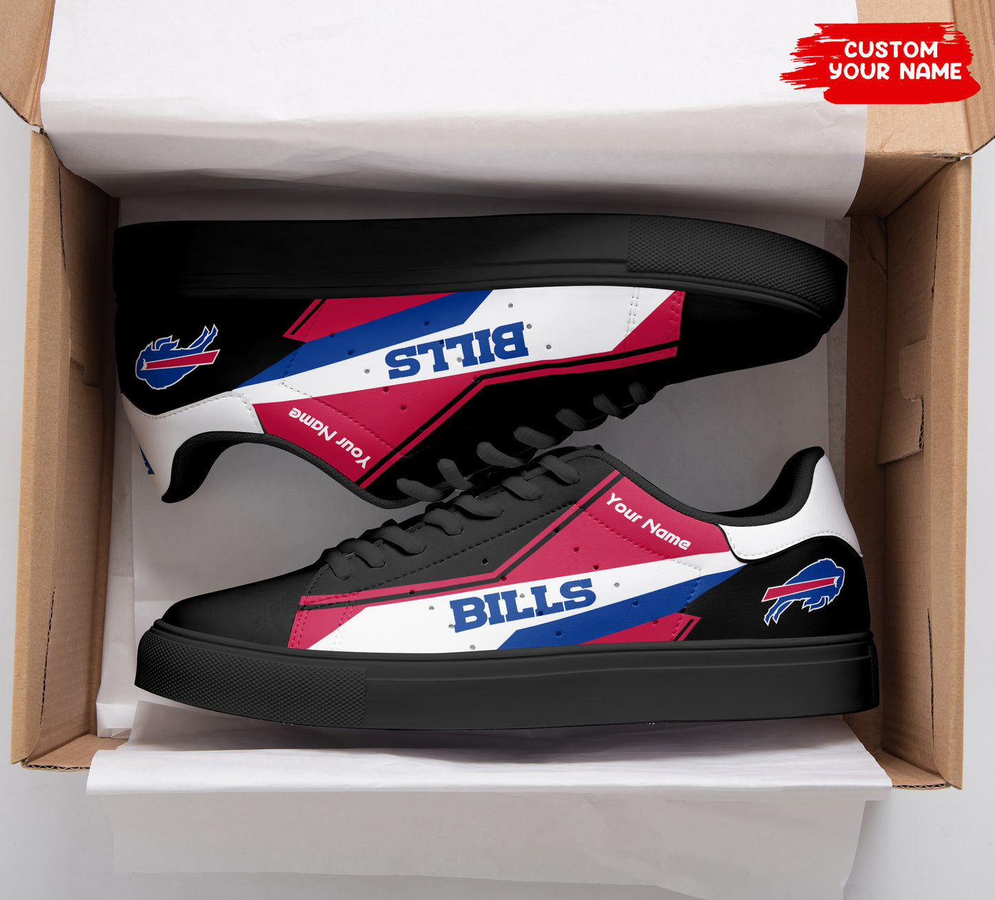 Ideafootwear Buffalo Bills Skate Stan Shoes Sneakes For Men And Women
