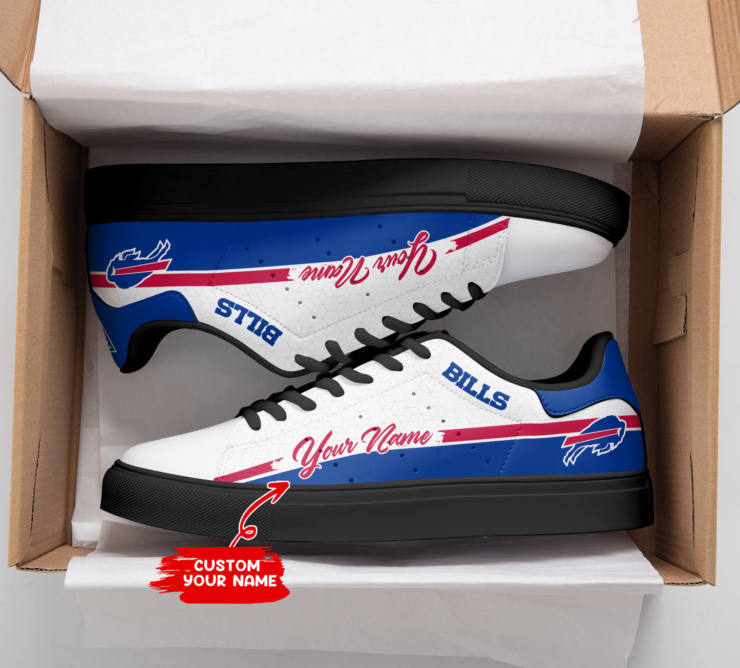 Ideafootwear Buffalo Bills Skate Stan Shoes Sneakes For Men And Women