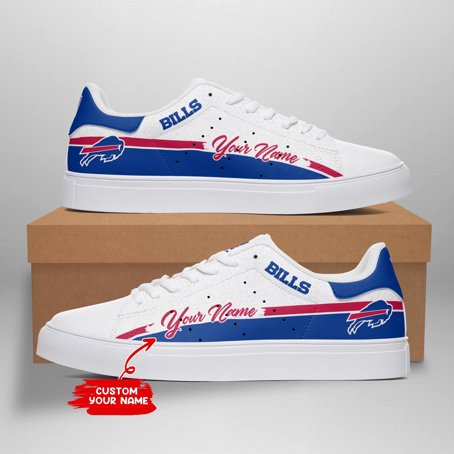 Ideafootwear Buffalo Bills Skate Stan Shoes Sneakes For Men And Women