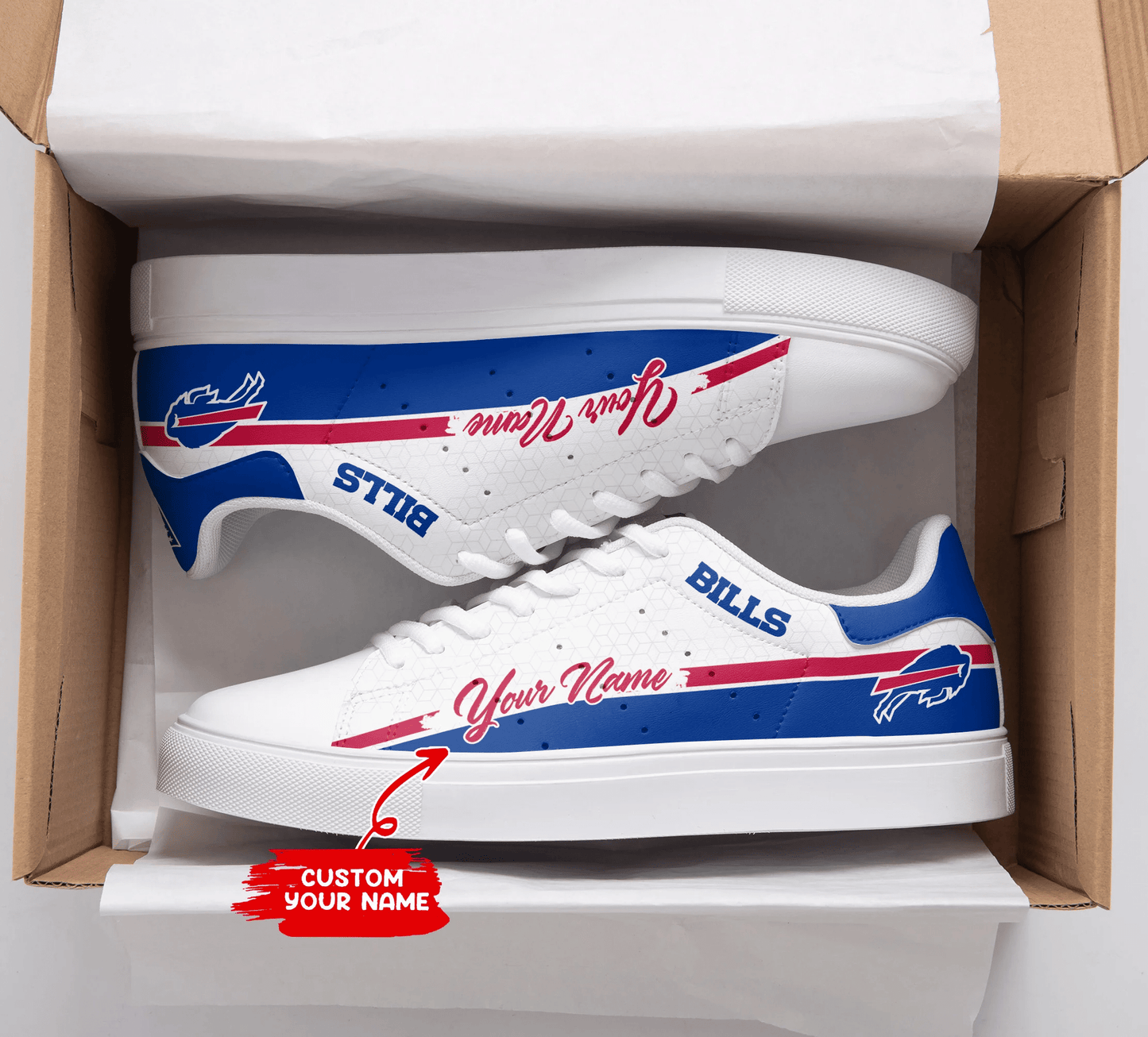 Ideafootwear Buffalo Bills Skate Stan Shoes Sneakes For Men And Women