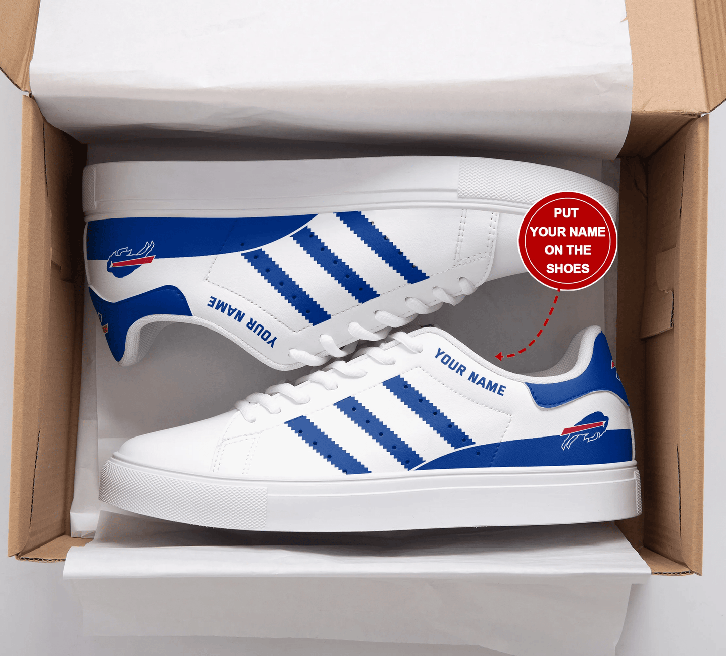 Ideafootwear Buffalo Bills Skate Stan Shoes Sneakes For Men And Women