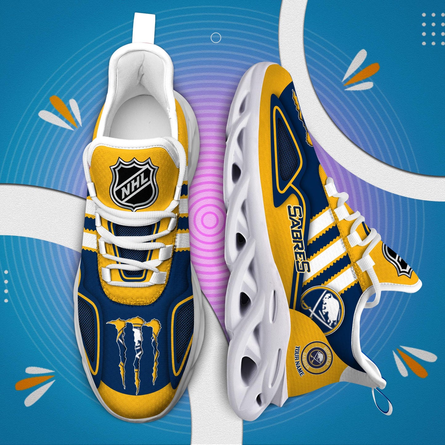 Ideafootwear Buffalo Sabres Max Soul Shoes Sneakers For Men And Women