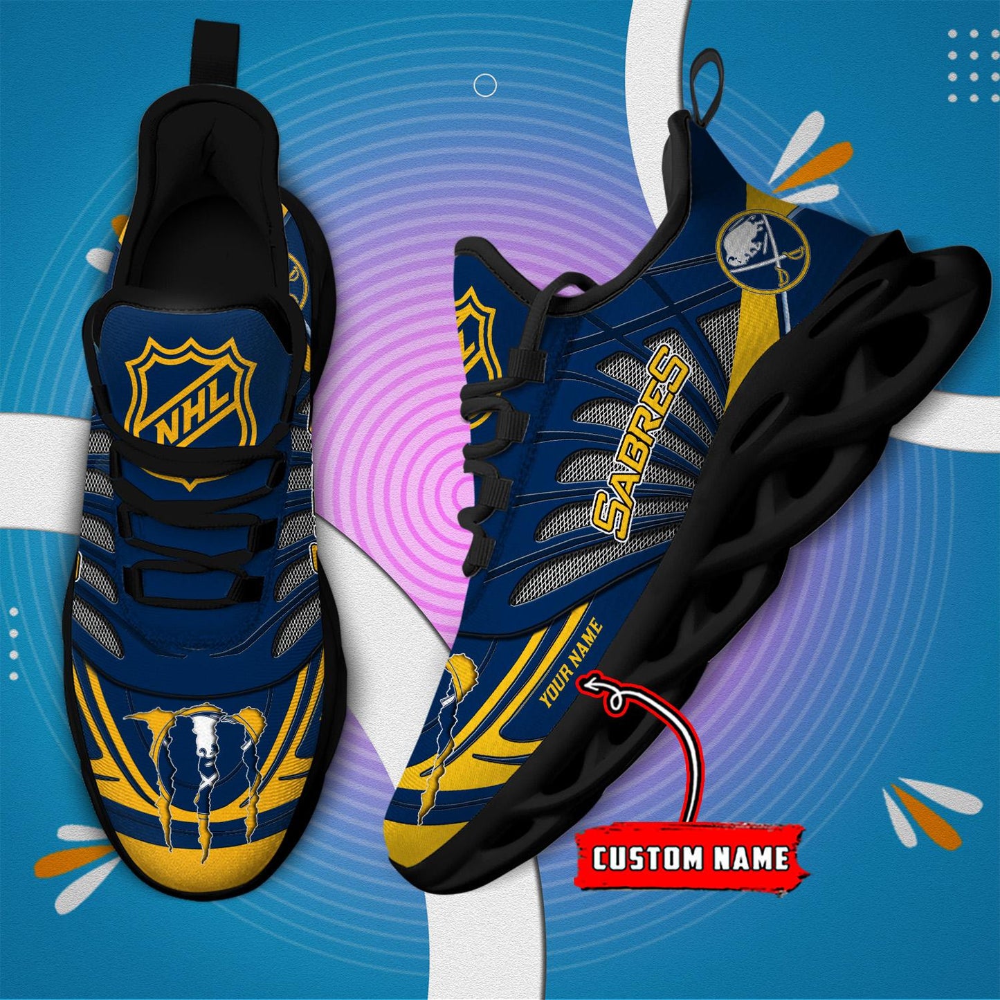 Ideafootwear Buffalo Sabres Max Soul Shoes Sneakers For Men And Women
