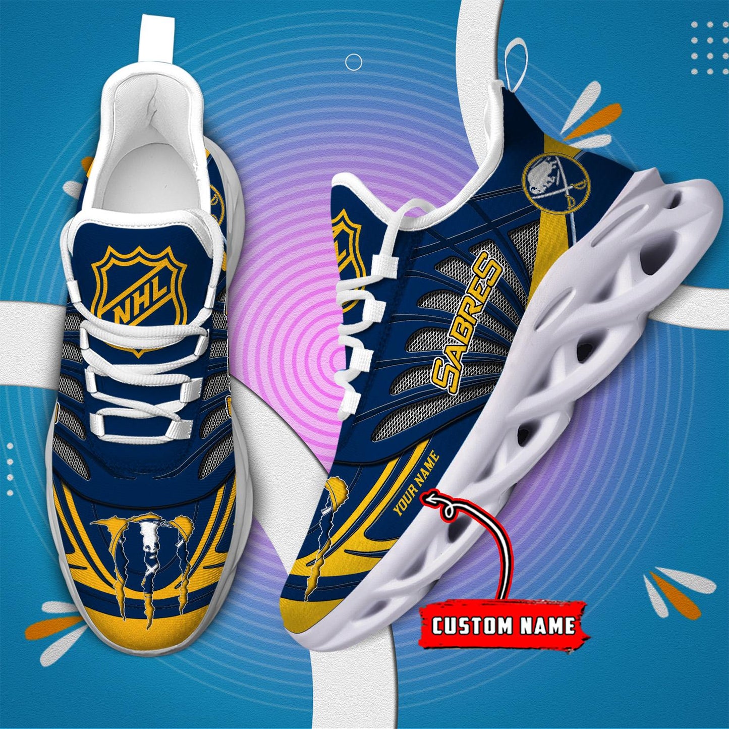 Ideafootwear Buffalo Sabres Max Soul Shoes Sneakers For Men And Women
