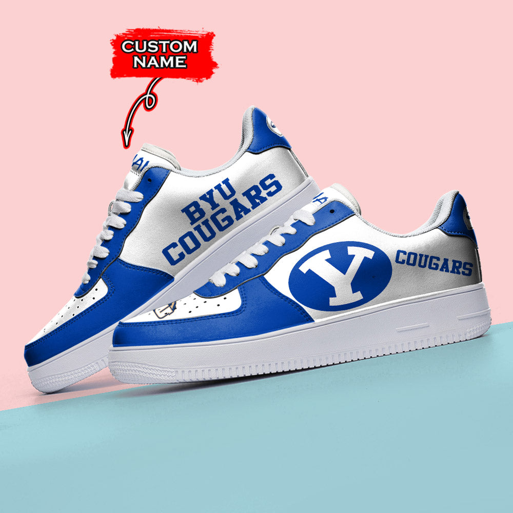 Ideafootwear BYU Cougars NCAA Air Low-Top Sneakers Shoes For Men And Women
