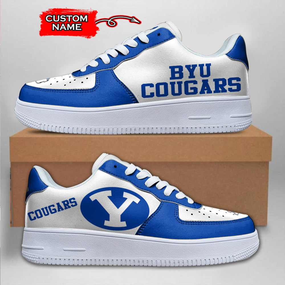 Ideafootwear BYU Cougars NCAA Air Low-Top Sneakers Shoes For Men And Women