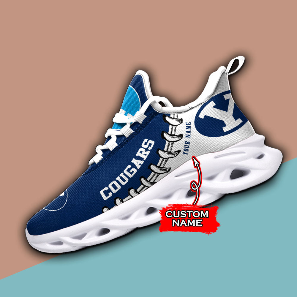 Ideafootwear BYU Cougars NCAA Max Soul Shoes Sneakers For Men And Women