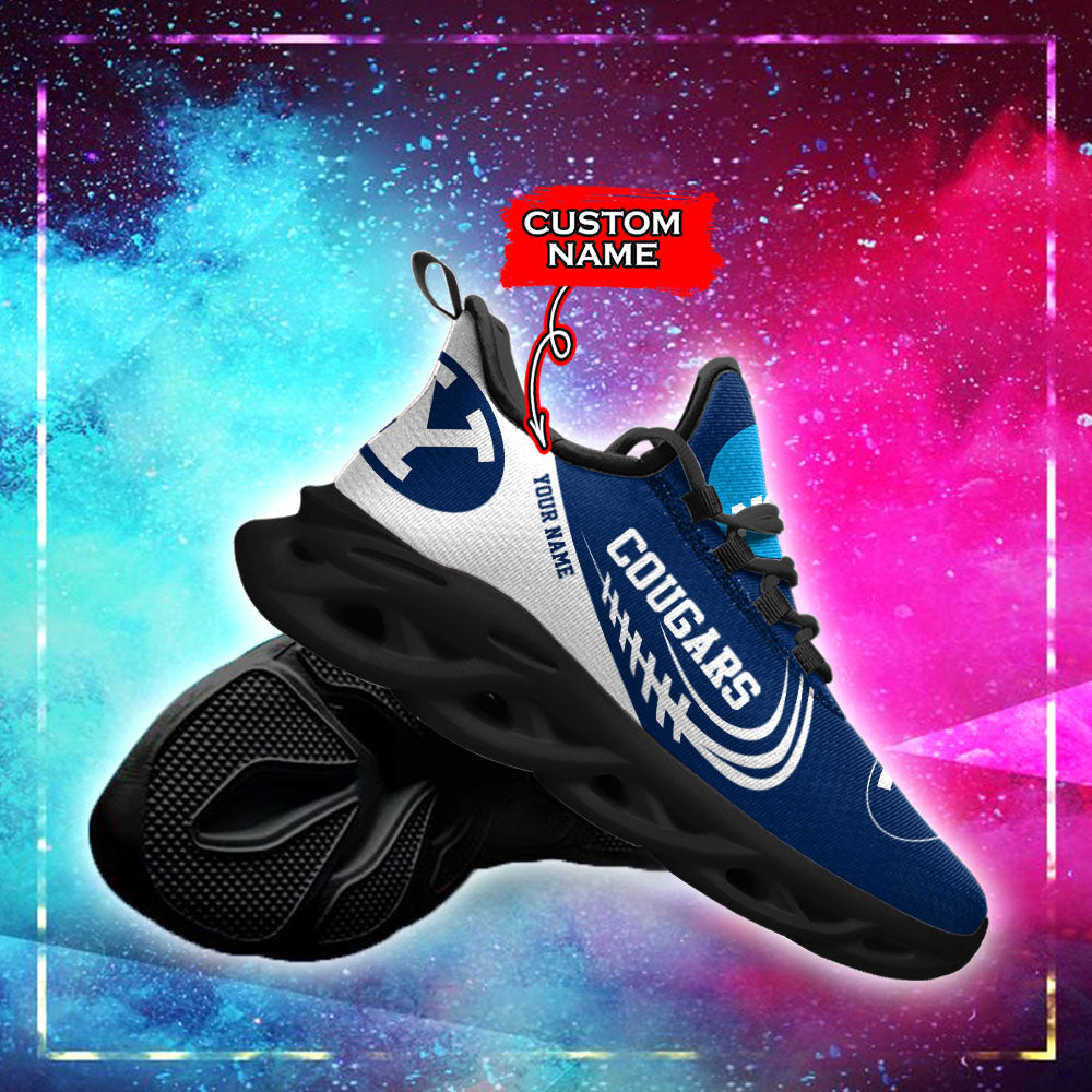 Ideafootwear BYU Cougars NCAA Max Soul Shoes Sneakers For Men And Women