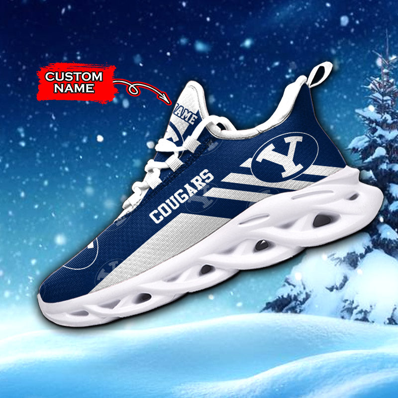 Ideafootwear BYU Cougars NCAA Max Soul Shoes Sneakers For Men And Women