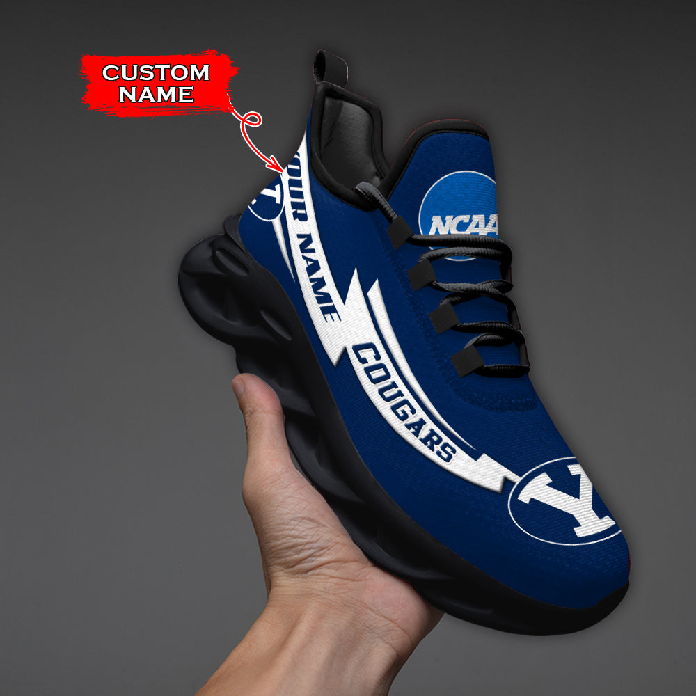 Ideafootwear BYU Cougars NCAA Max Soul Shoes Sneakers For Men And Women