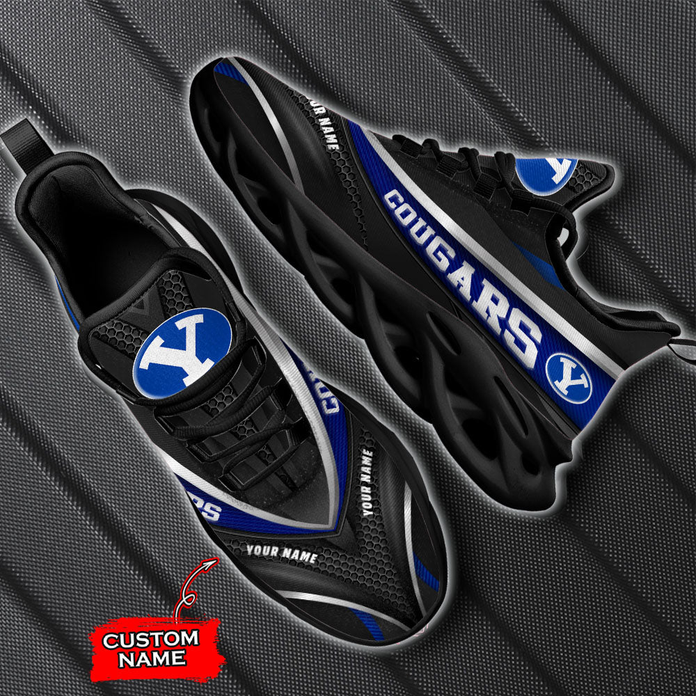Ideafootwear BYU Cougars NCAA Max Soul Shoes Sneakers For Men And Women