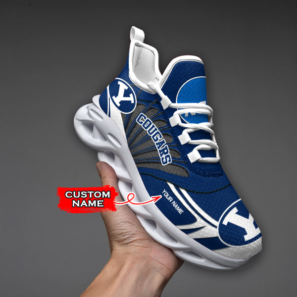Ideafootwear BYU Cougars NCAA Max Soul Shoes Sneakers For Men And Women