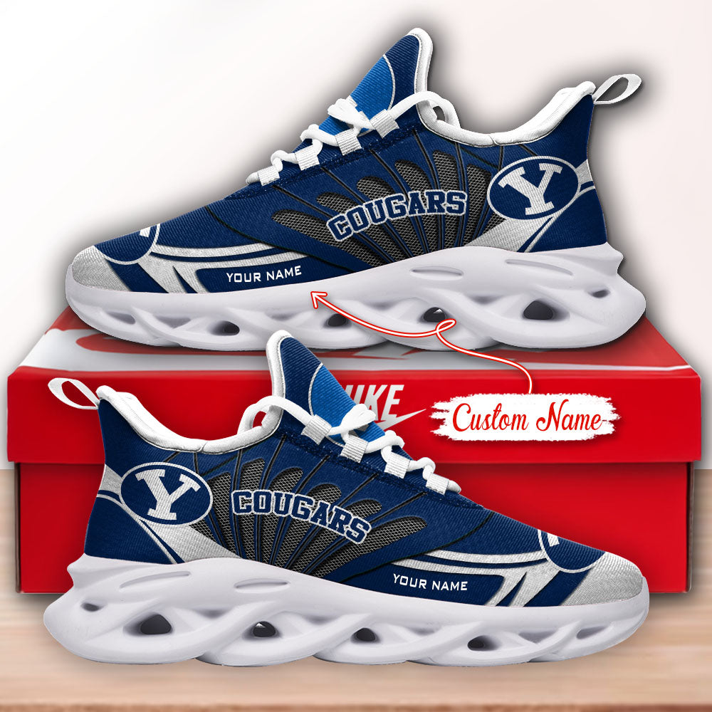 Ideafootwear BYU Cougars NCAA Max Soul Shoes Sneakers For Men And Women